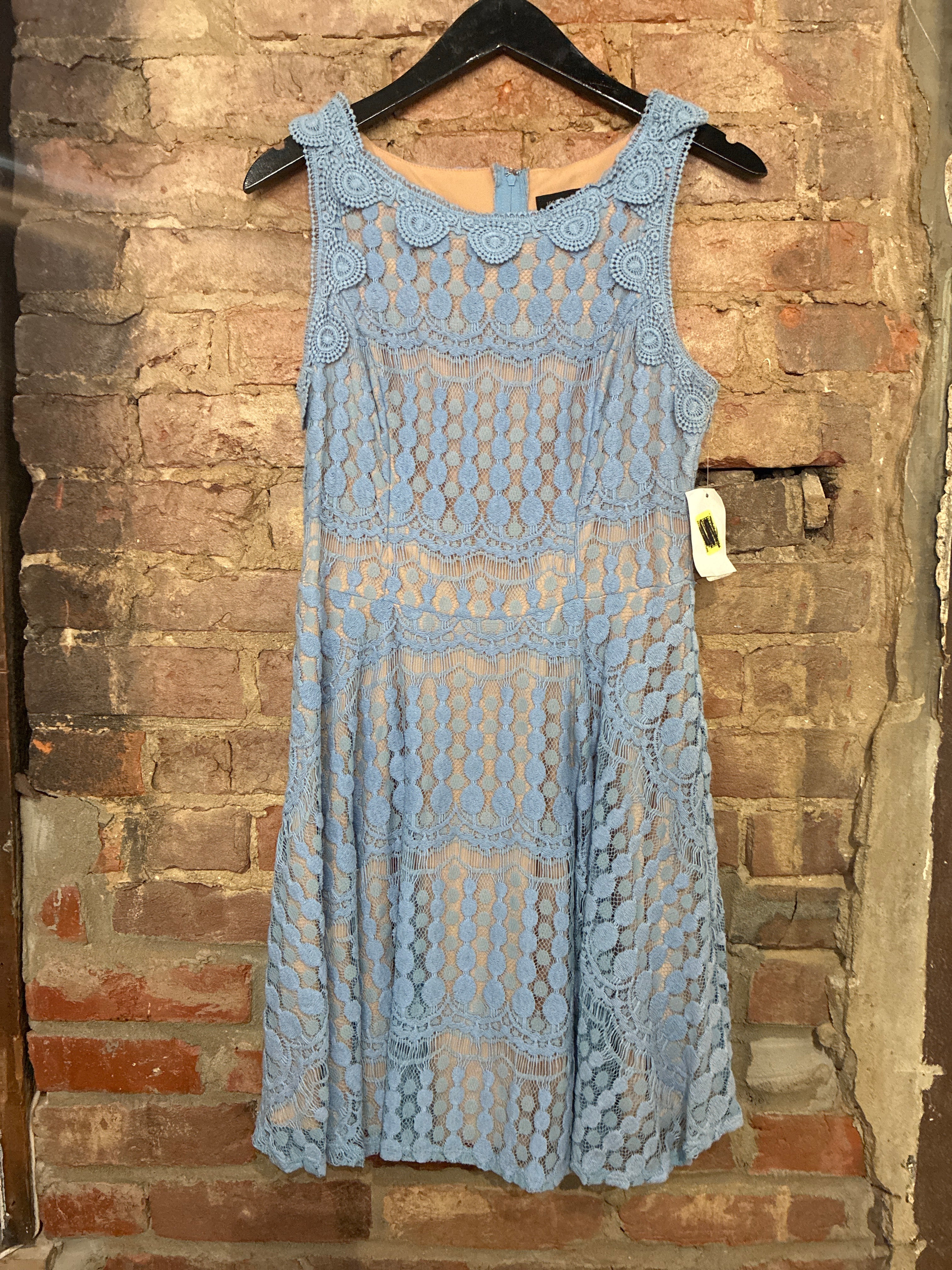 Jodi Kristopher Light Blue Lace Dress