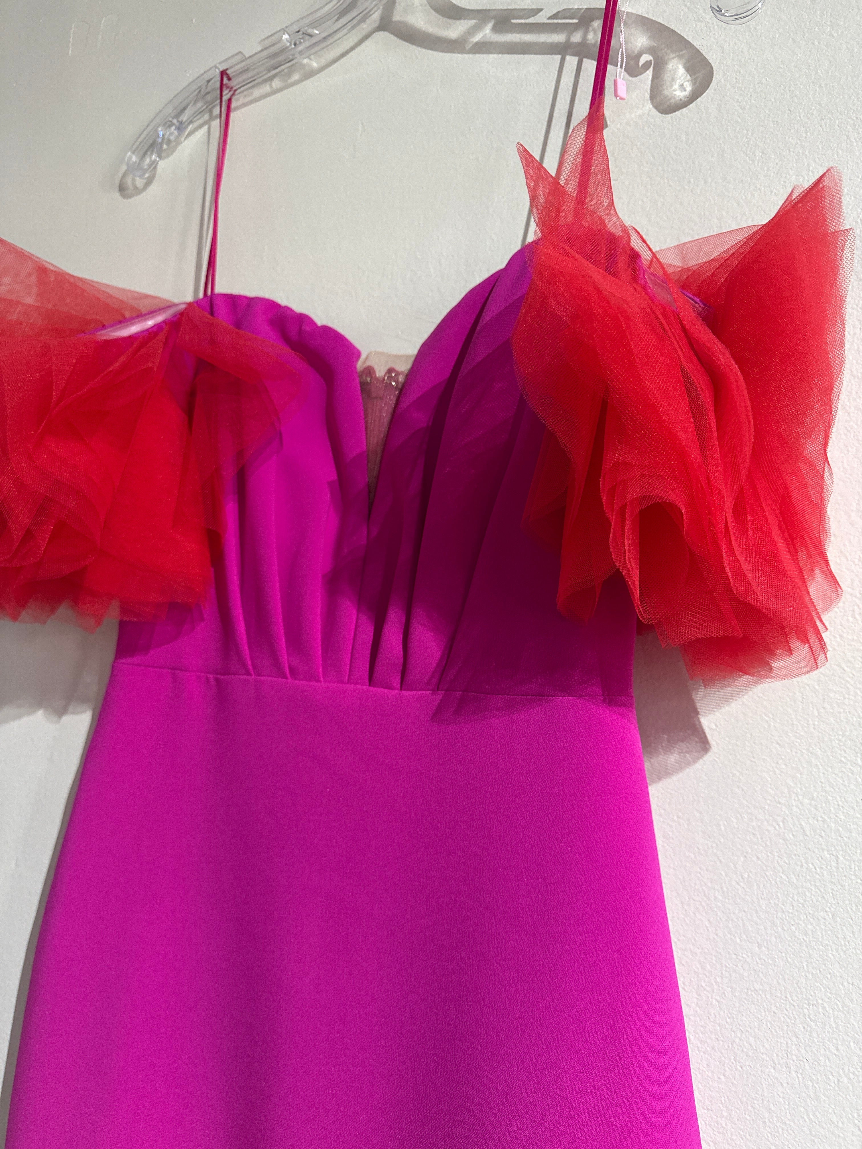 Barbie Girl Dress - Red & Fuschia