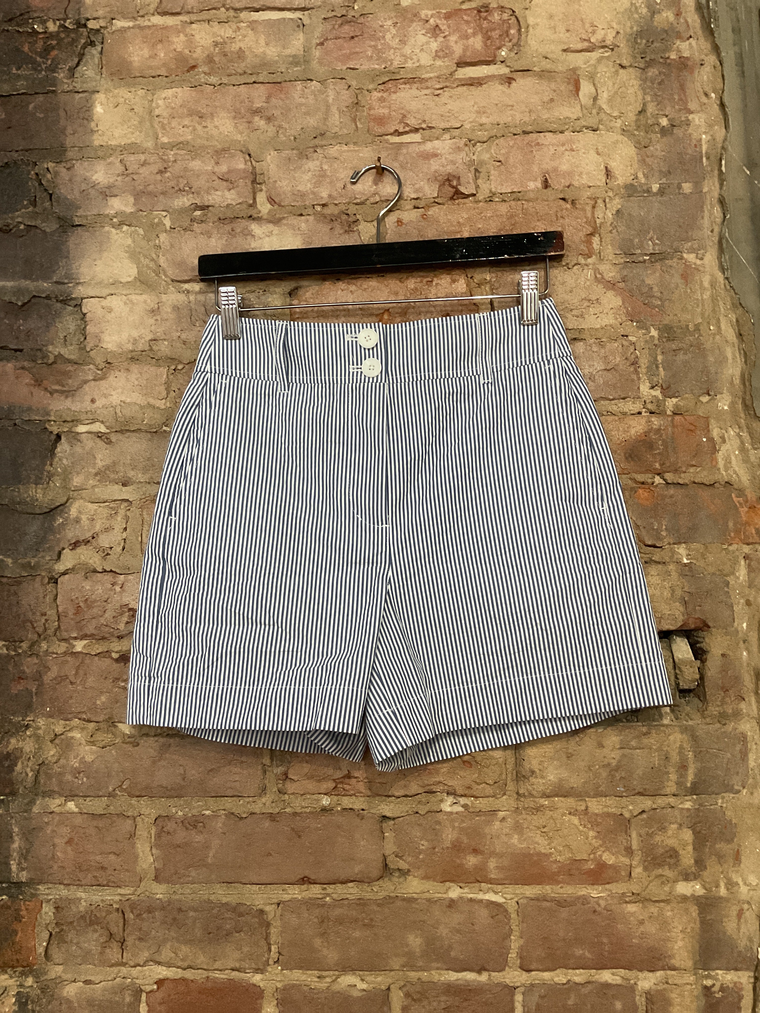 Boden Seersucker High Waisted Shorts 2