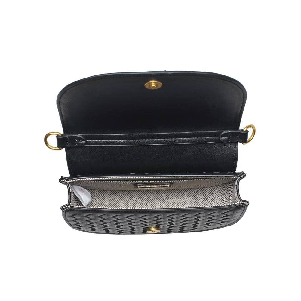 Alise Woven Crossbody Bag: Light Chocolate