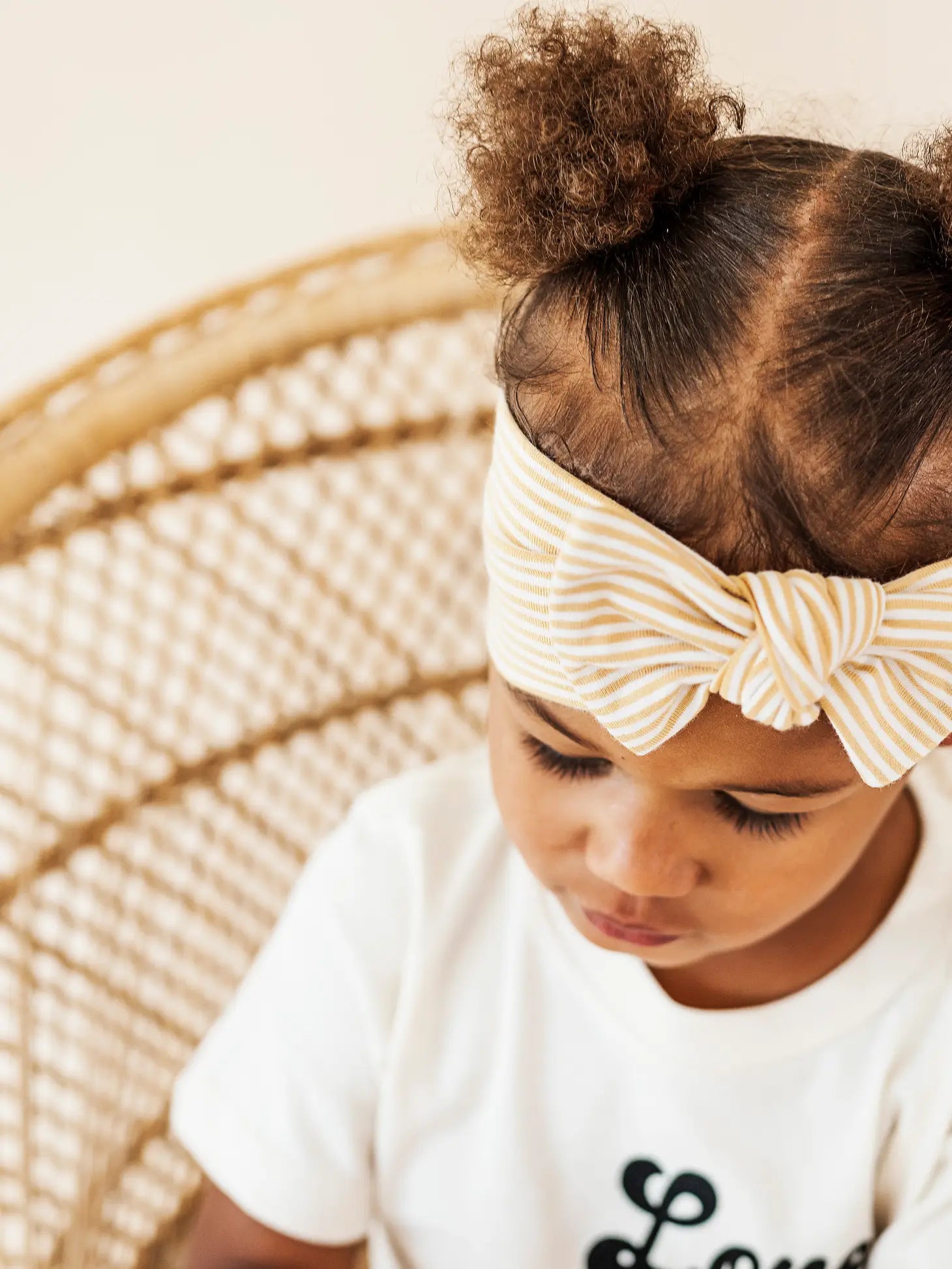 Bamboo Bow Headband: Lavender