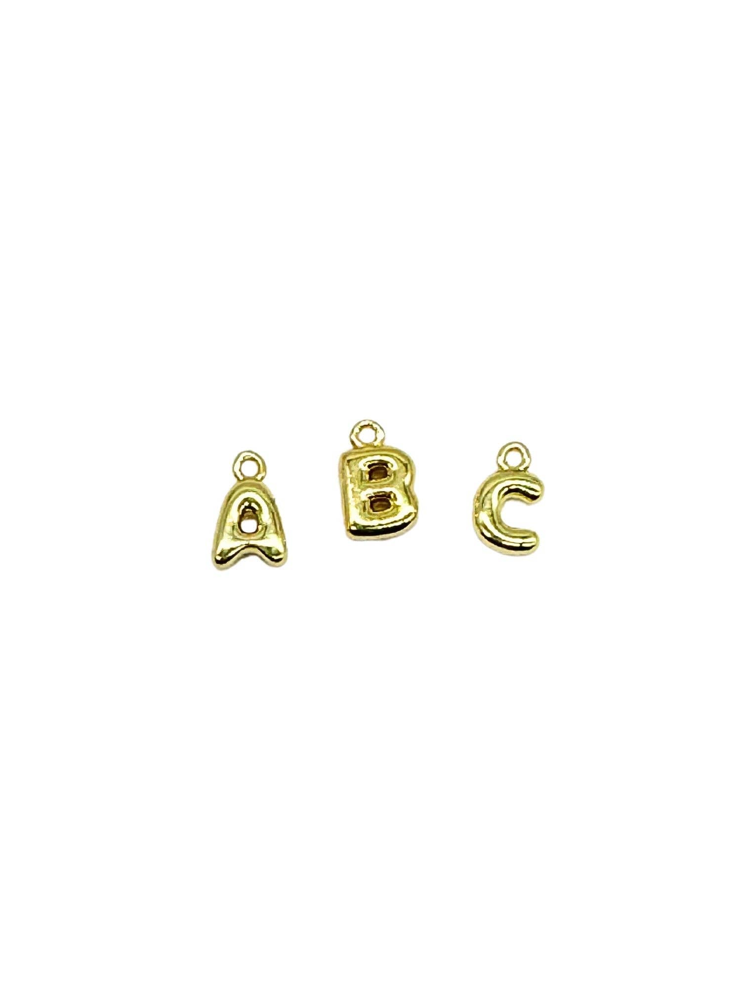 18K Gold Bubble Letters