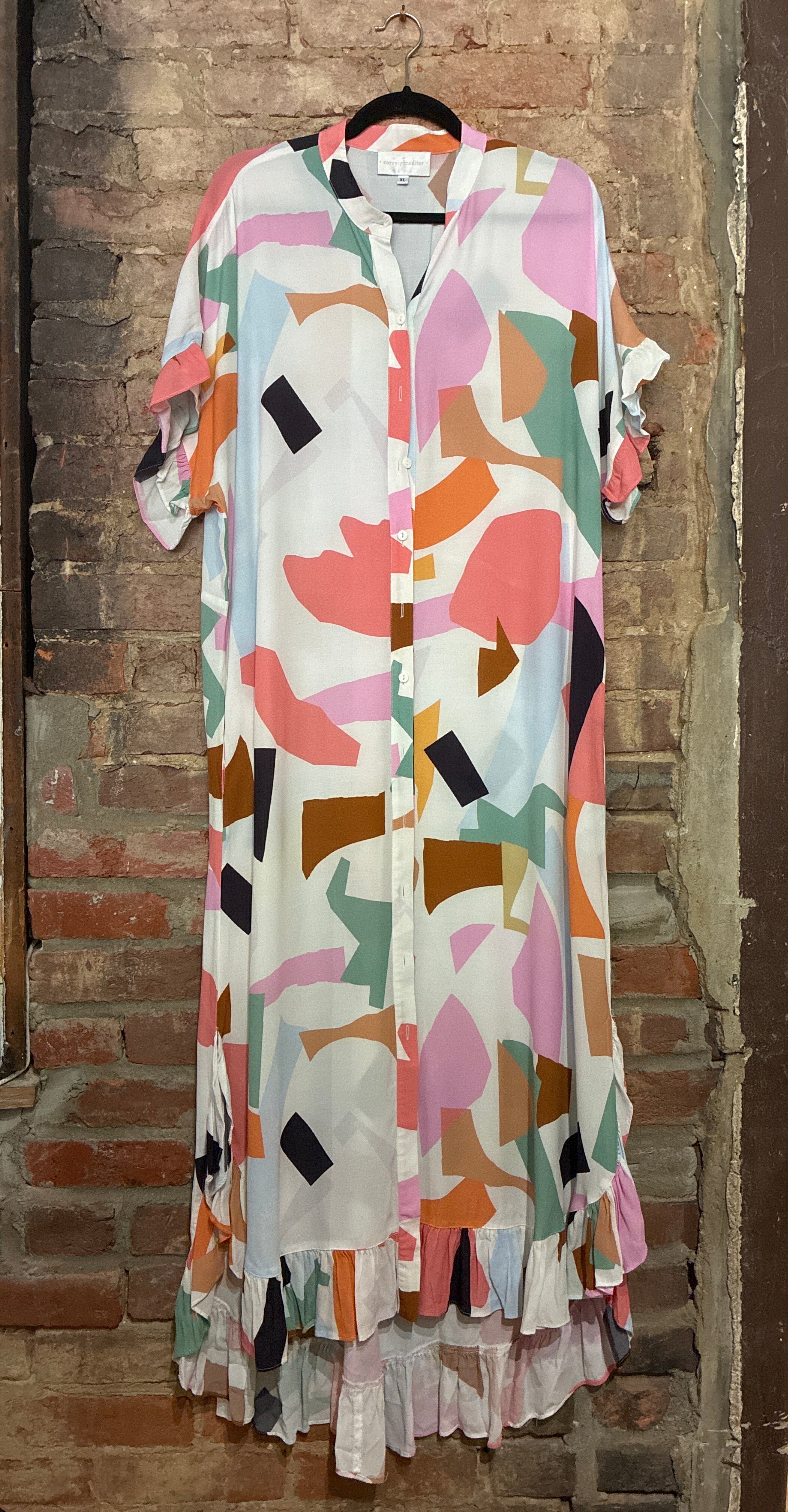 Corey Lynn Calter Soho Abstract Shirtdress - XL
