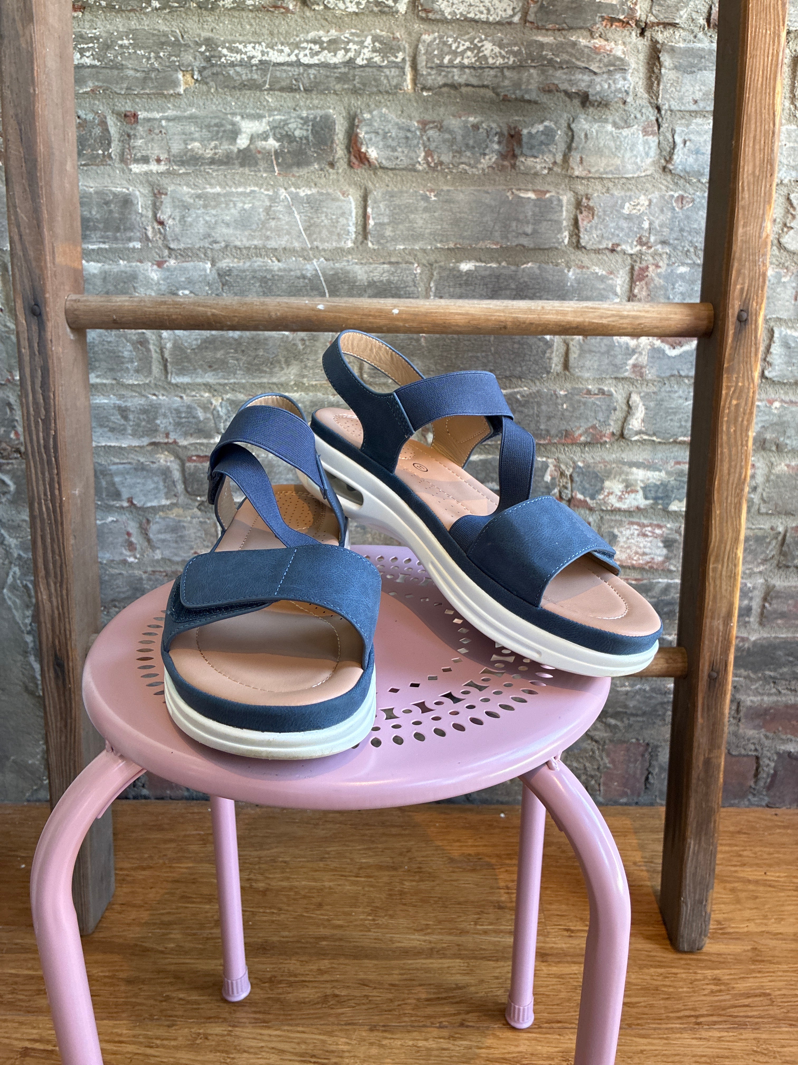 mysoft Navy Air Cushion Sandals 11