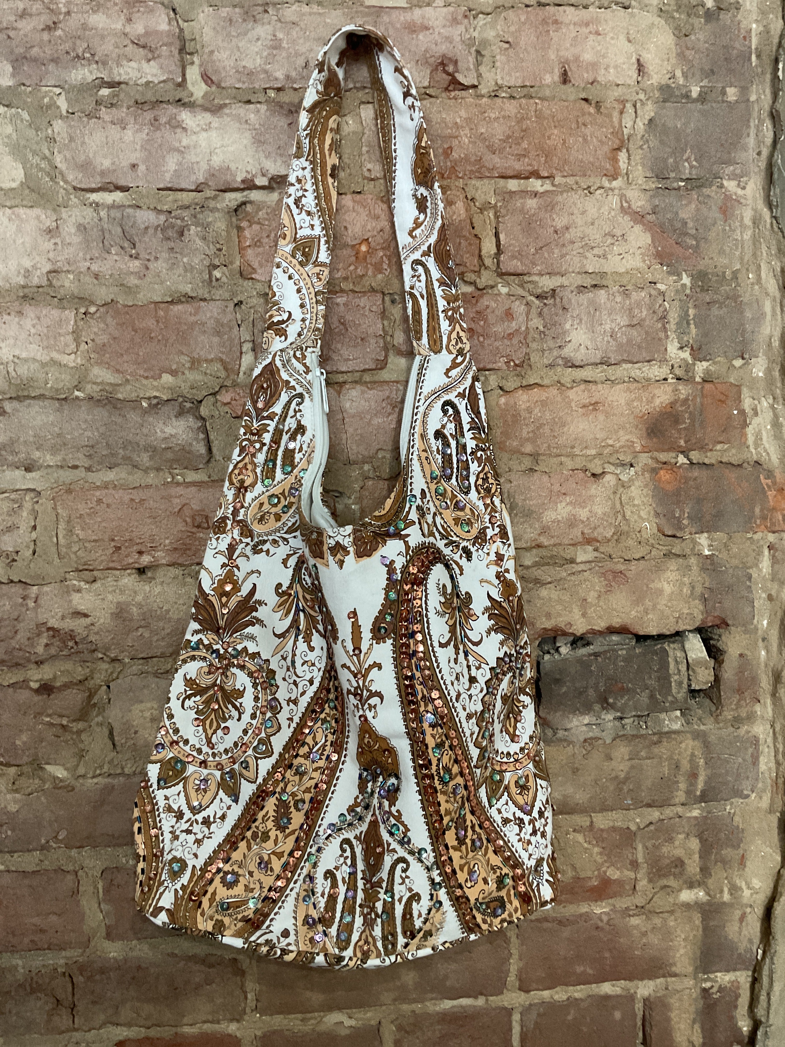 Brown Paisley Tote Bag