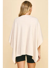 Load image into Gallery viewer, Sweater Cape/Poncho with Side Button - Oatmeal