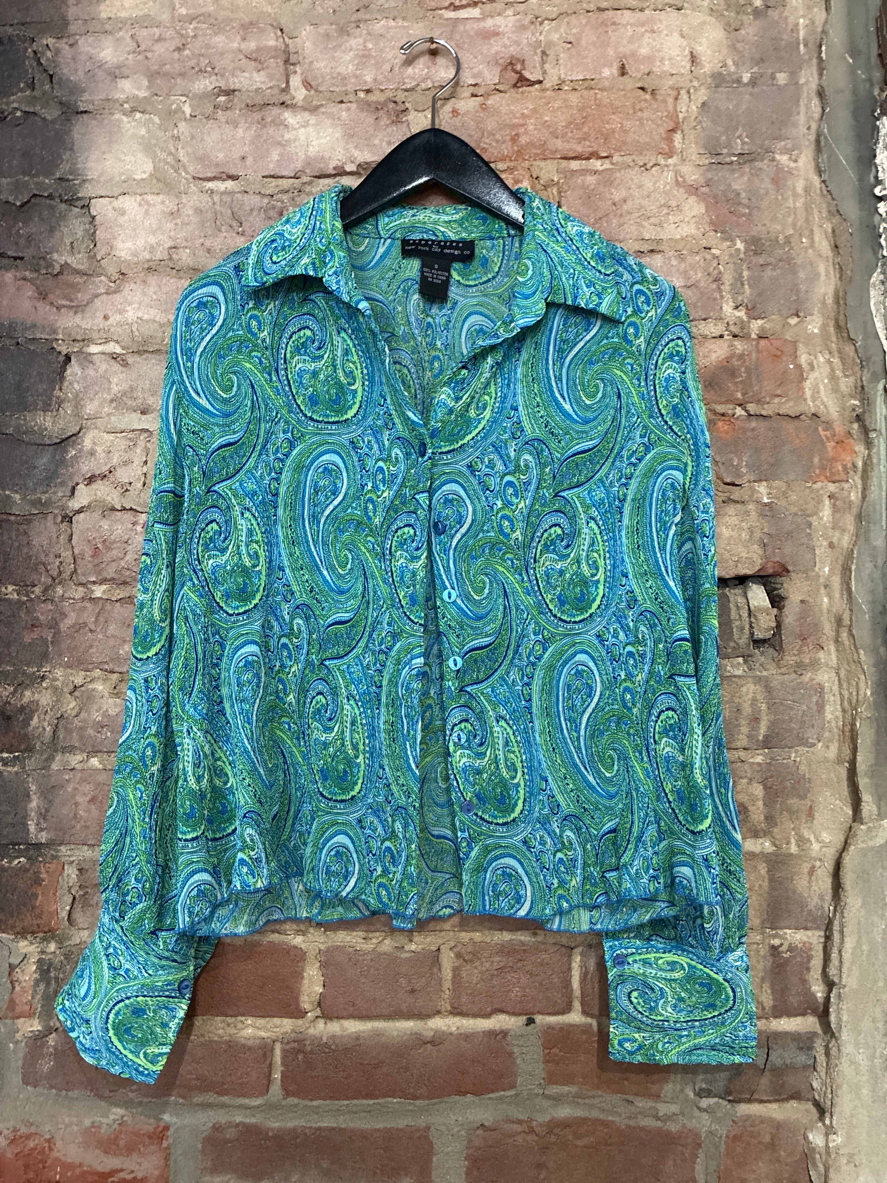 NYC Blue/Green Paisley Shirt