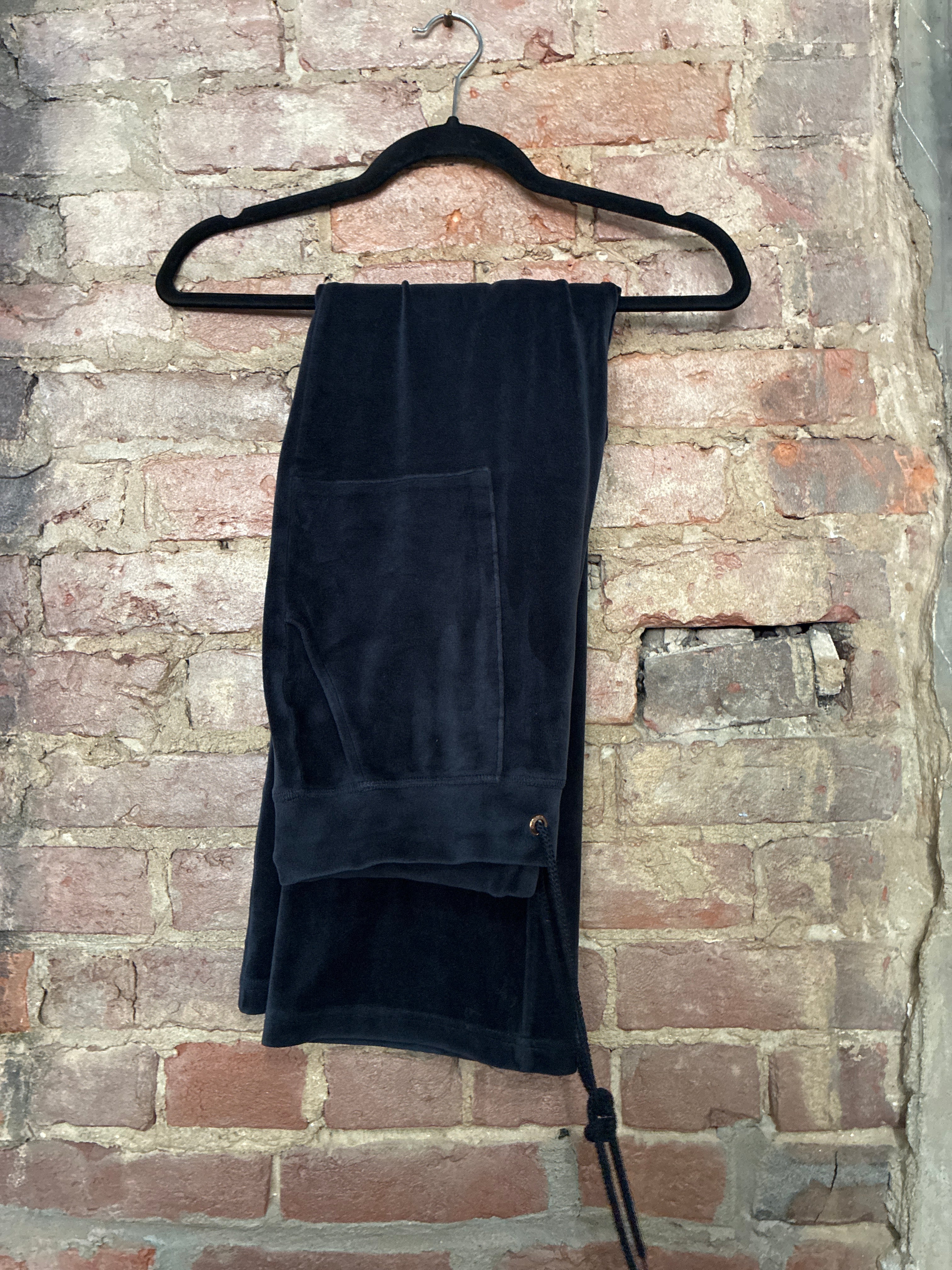Black Velvet Hoodie Sweatsuit M
