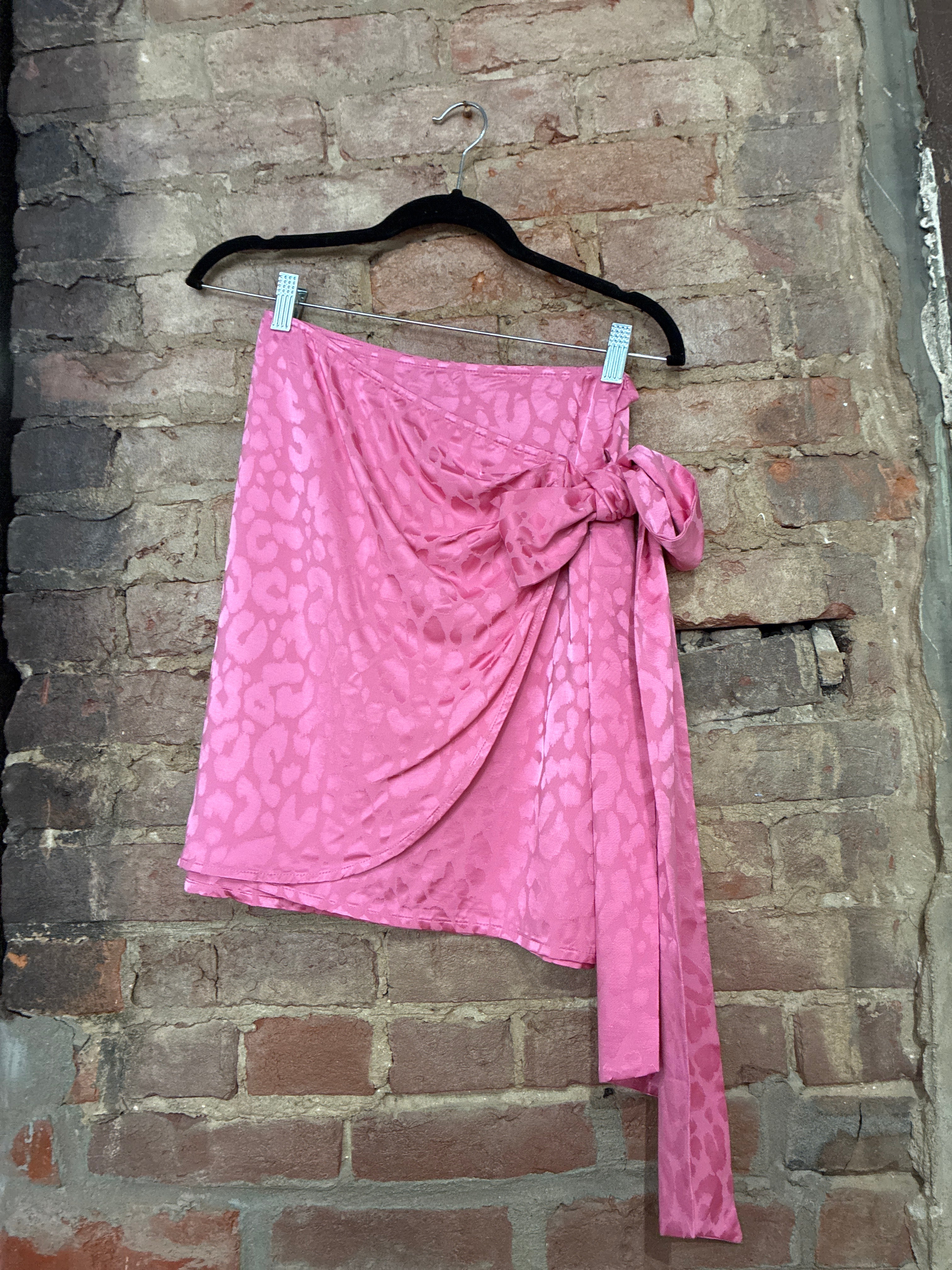 Andamane Pink Wrap Mini Skirt