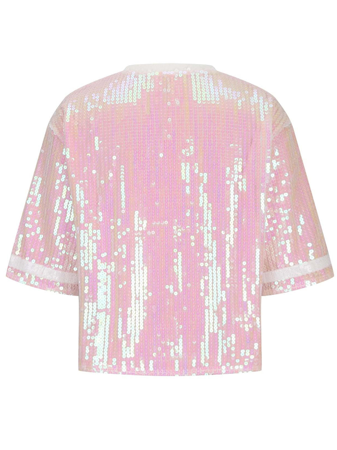 Sequin Football Round Neck Half Sleeve Top (Online Exclusive)UncategorizedTopsSequin Football Round Neck Half Sleeve Top - Exclusive