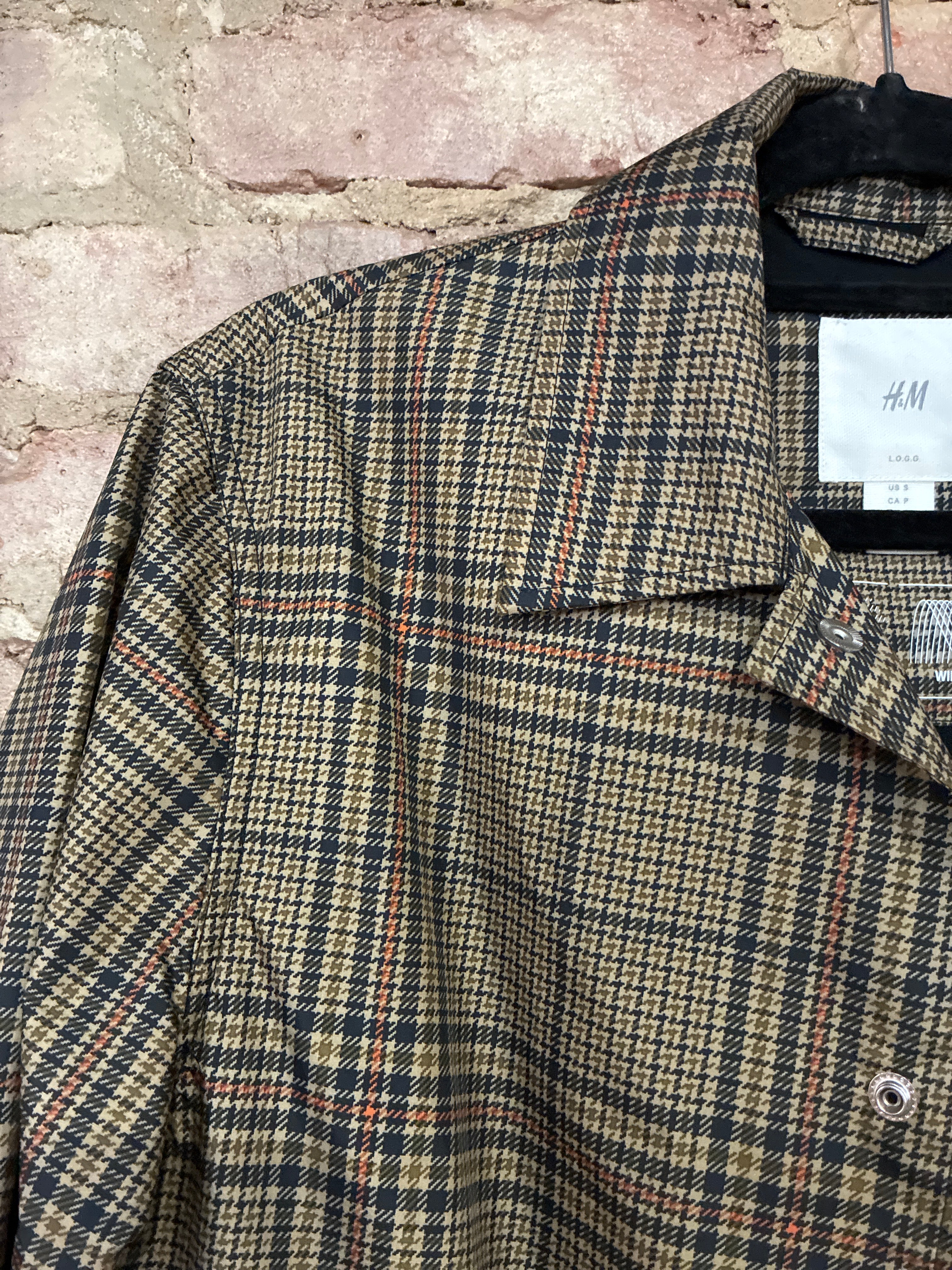 H&M Plaid Windbreaker S