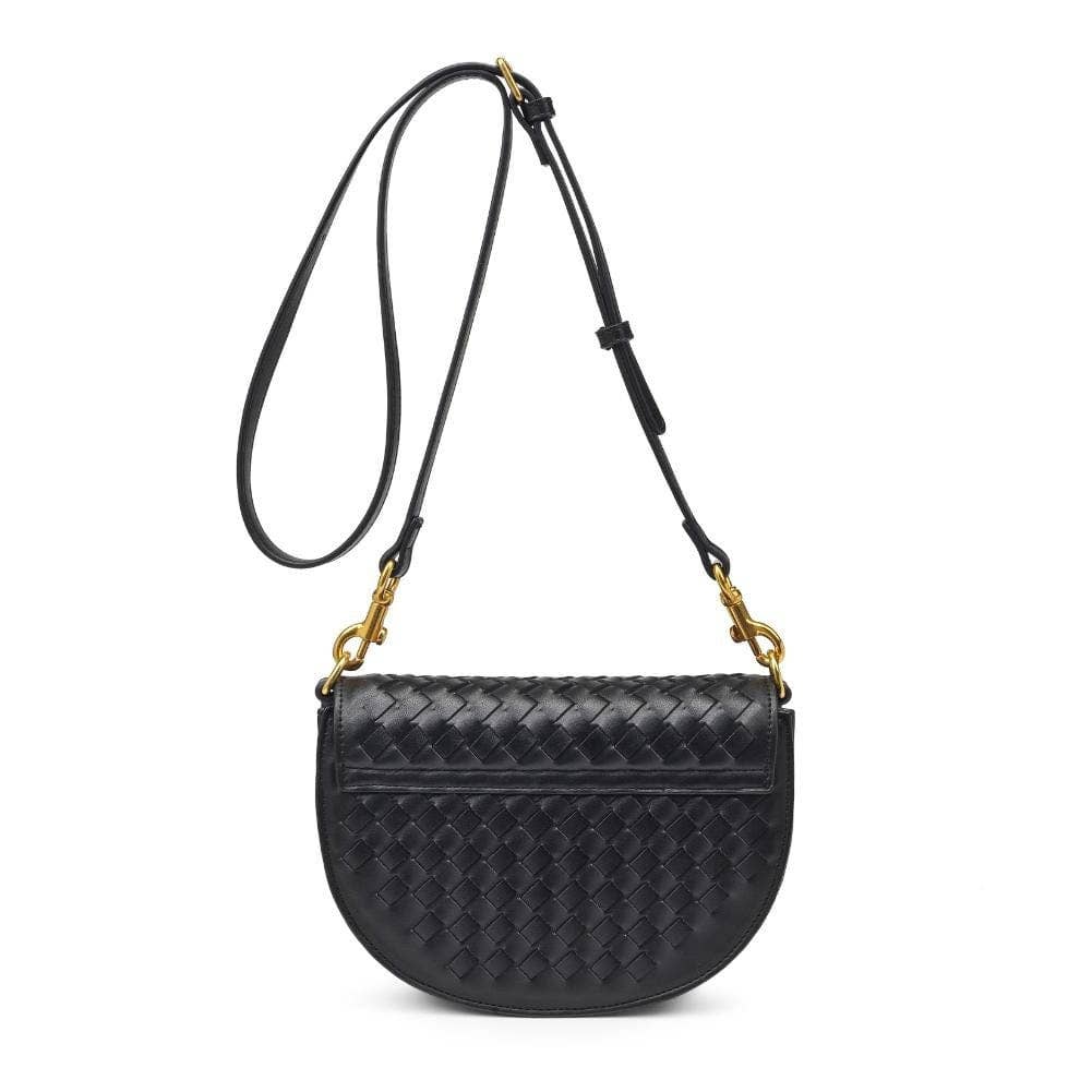 Alise Woven Crossbody Bag: Light Chocolate