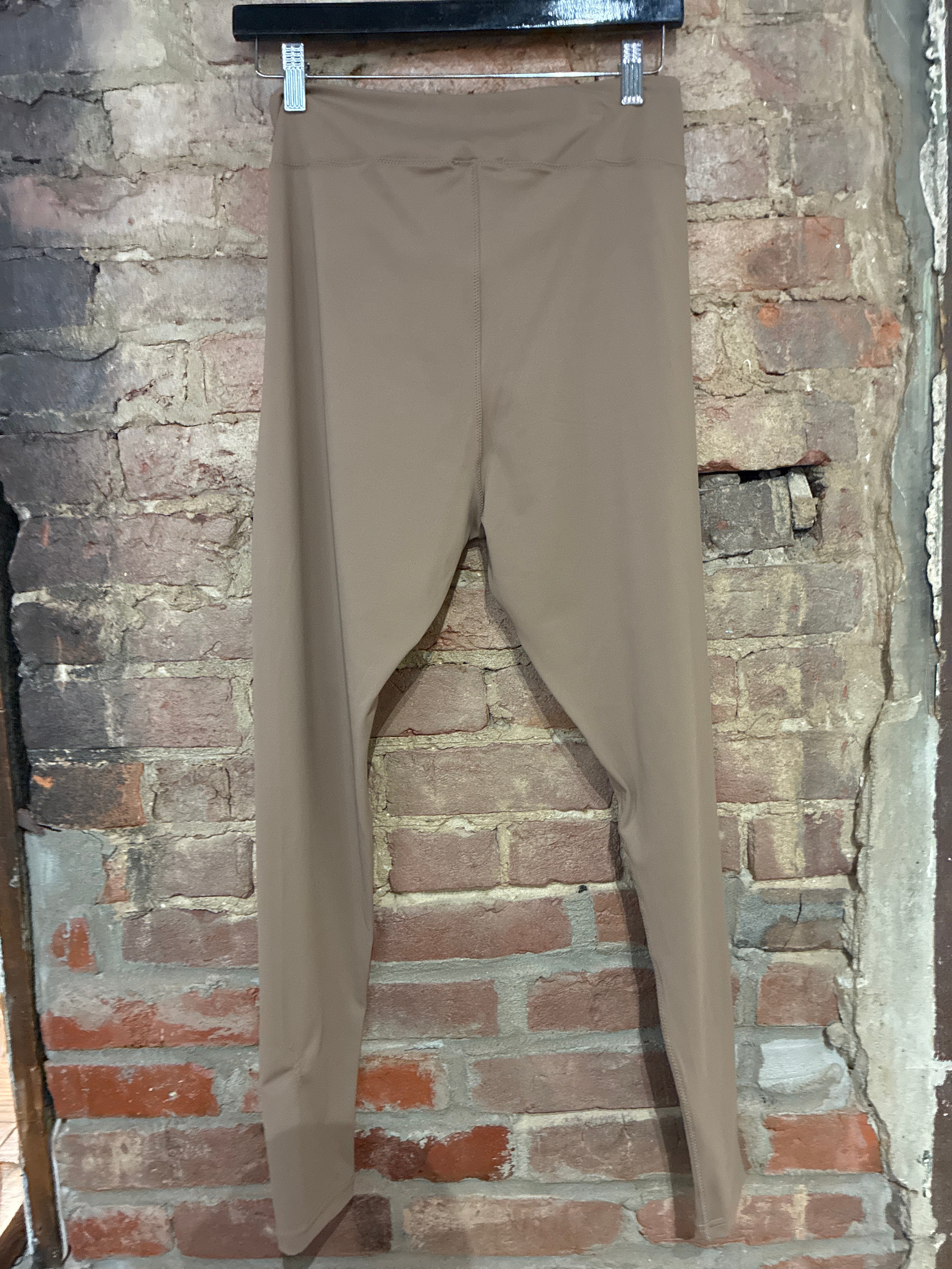 Tan Lace Up Leggings L