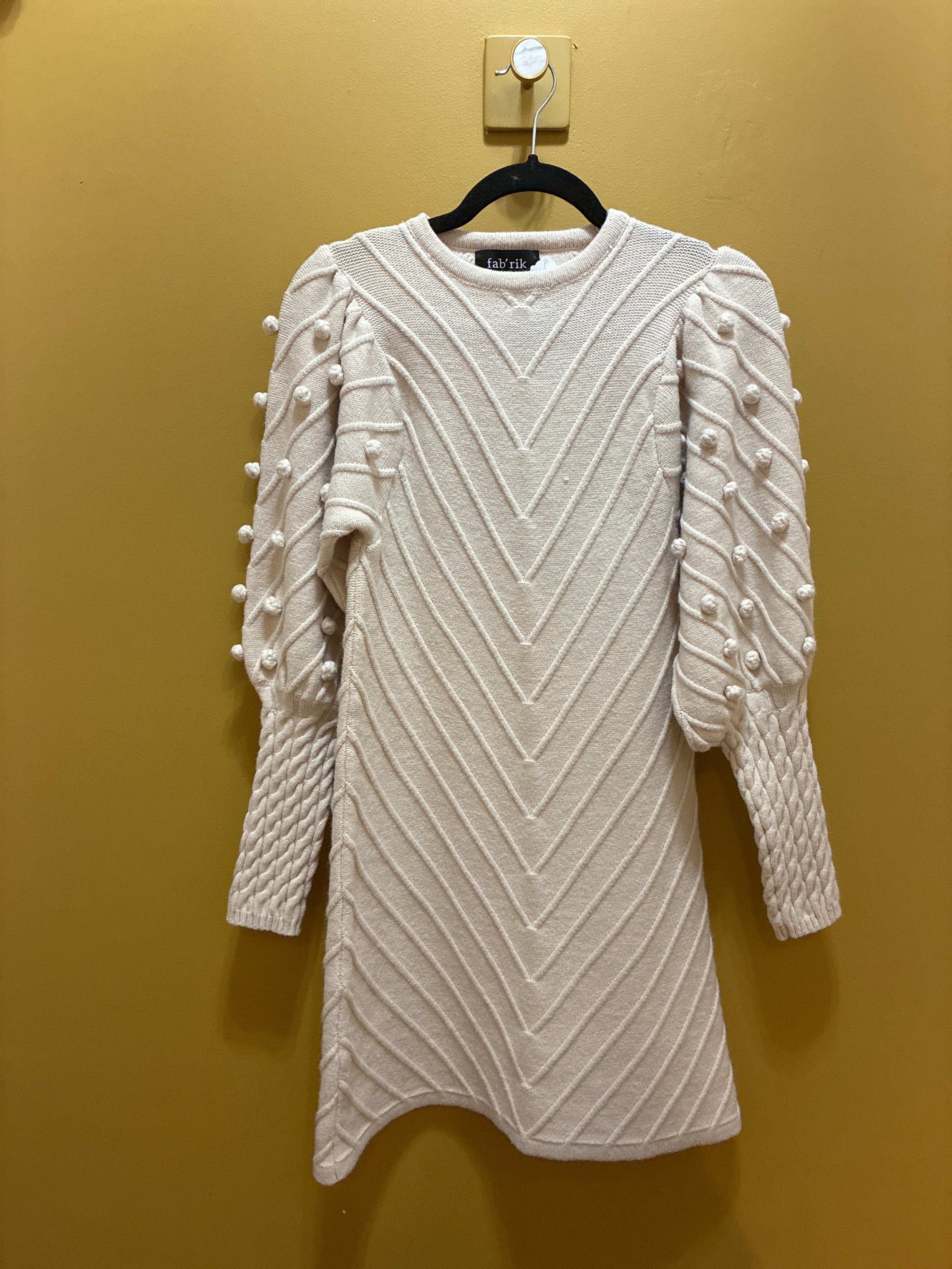 Fab'Rik Cream Sweater Dress