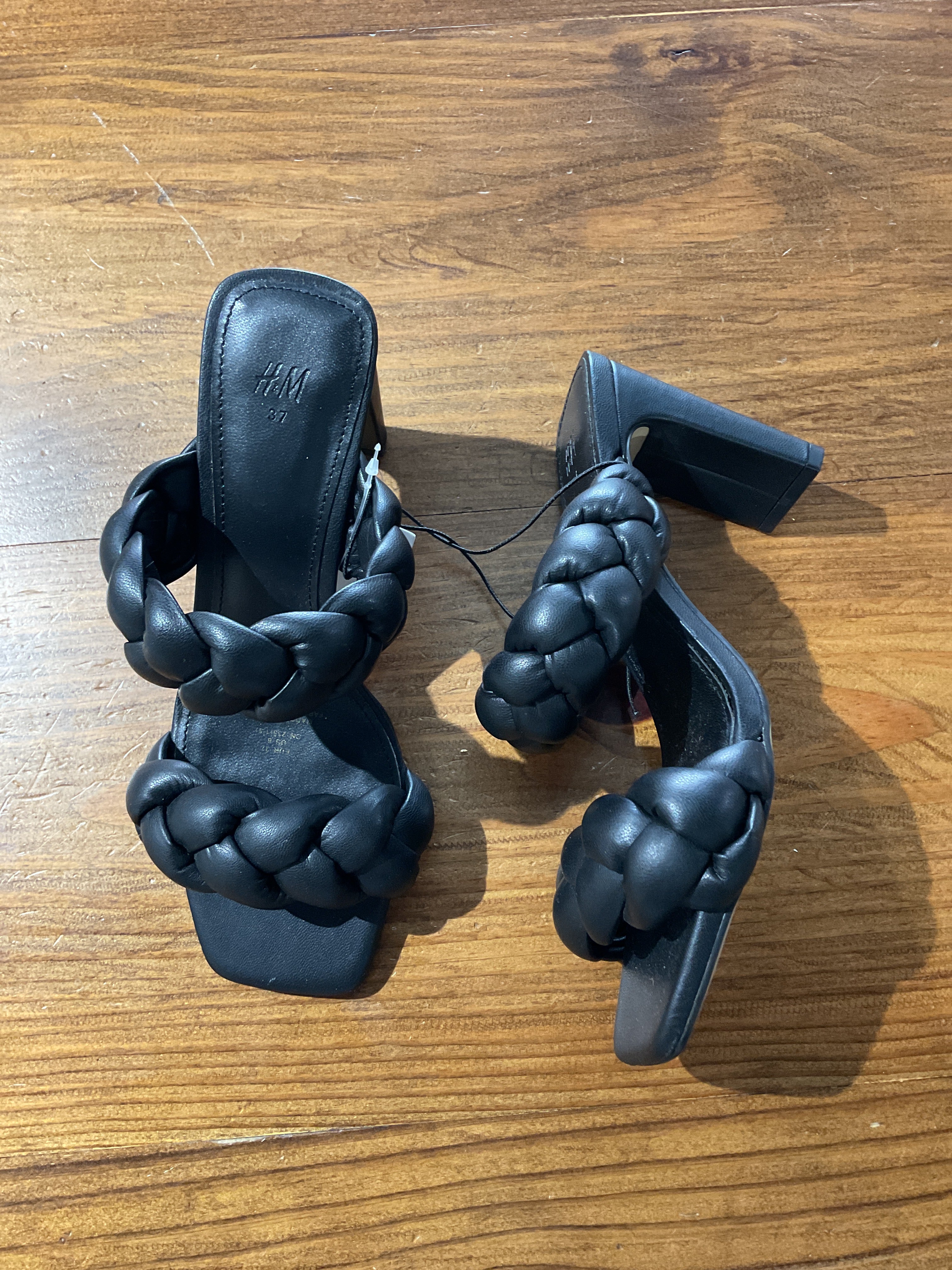NWT Black Strappy Heels