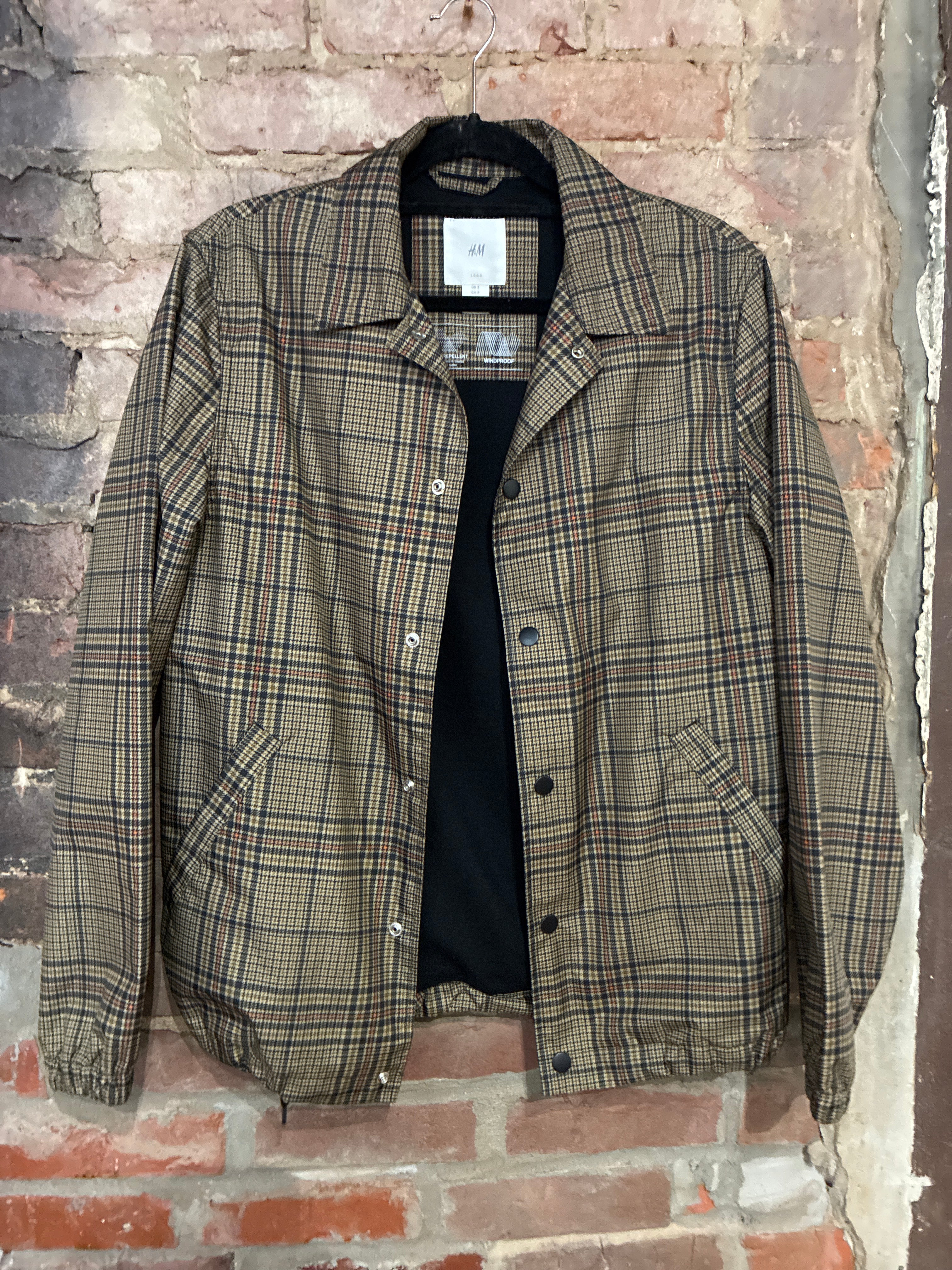 H&M Plaid Windbreaker S