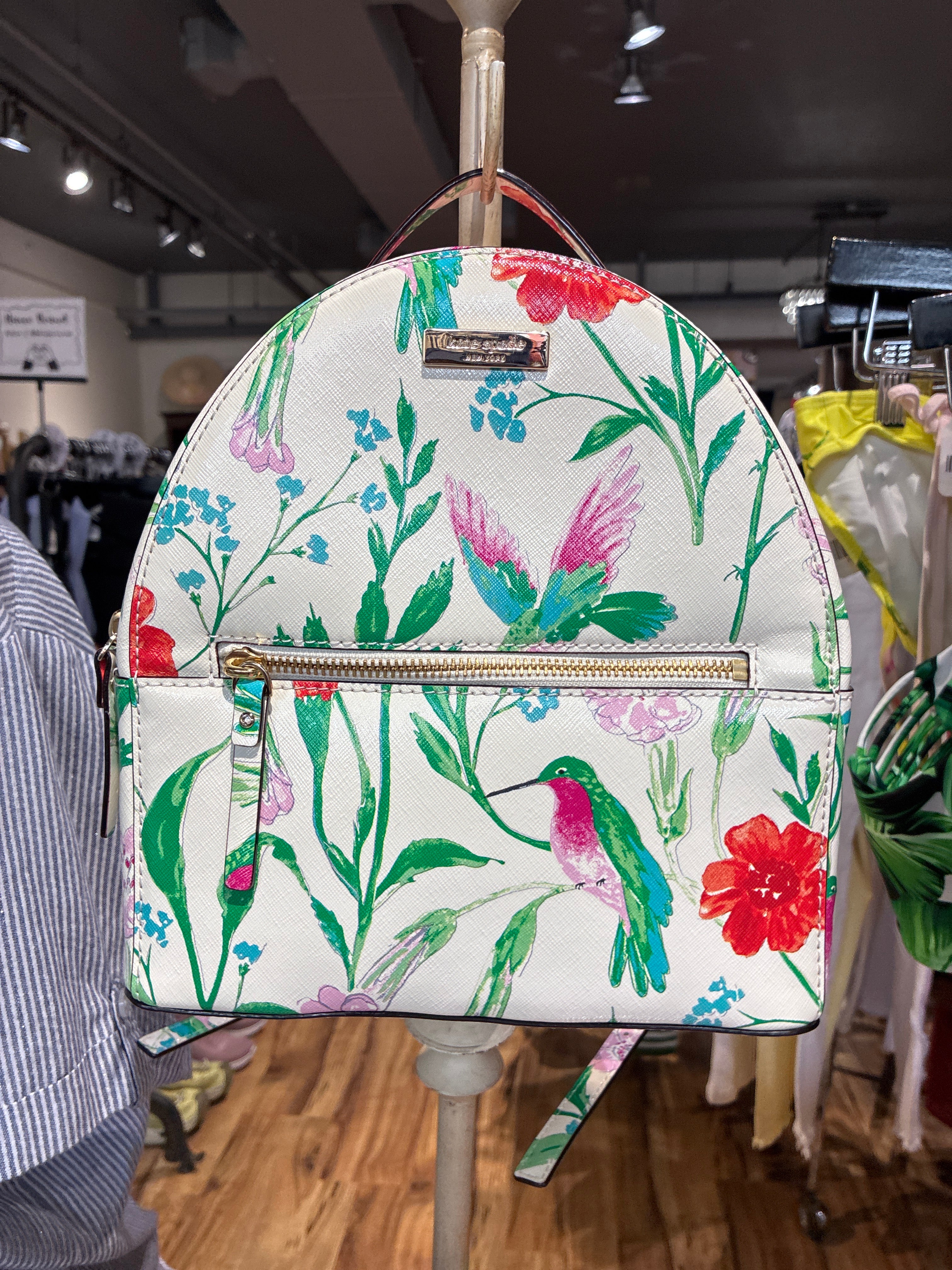 Kate Spade Mini Hummingbird Floral Backpack