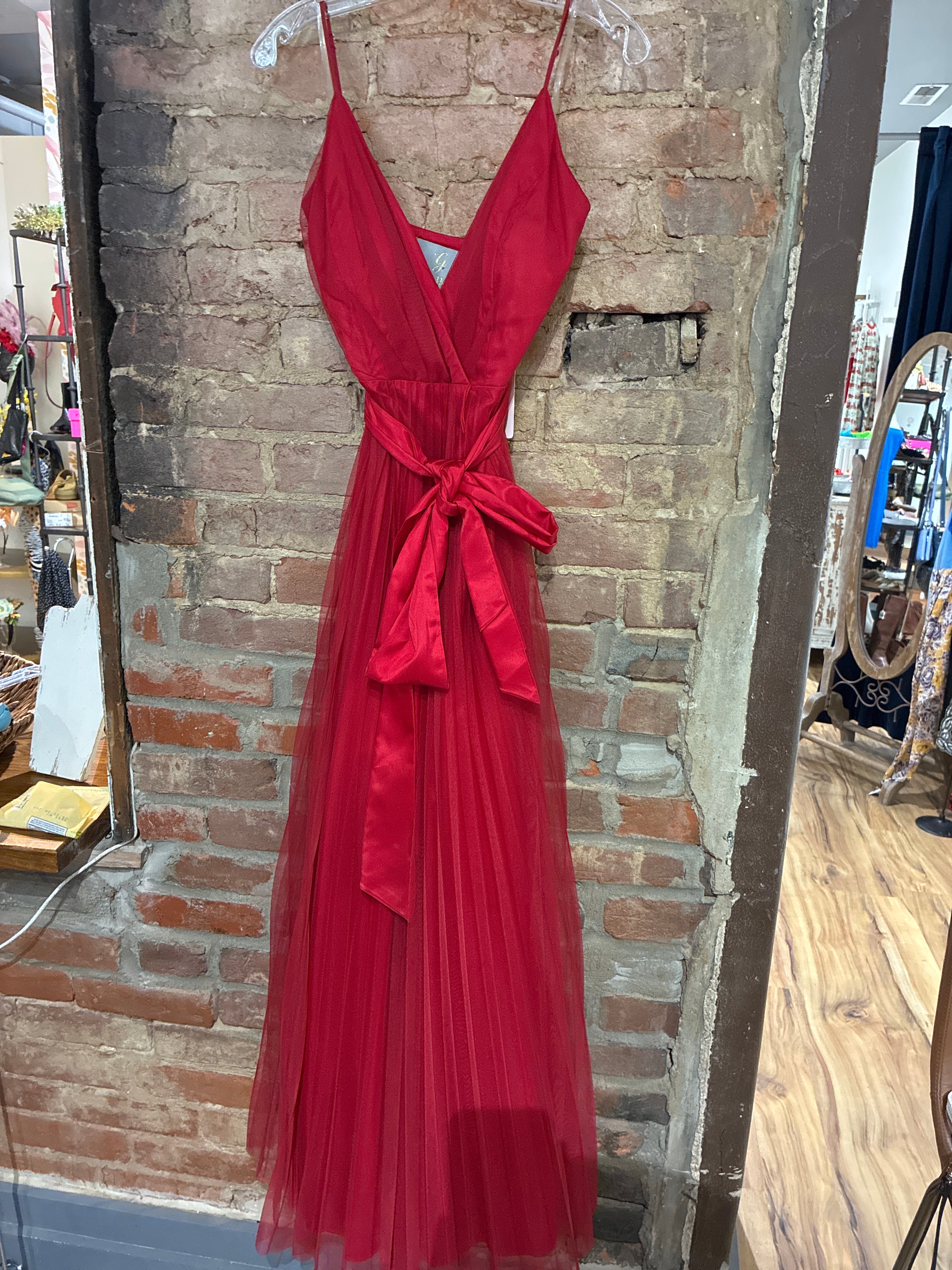 Burgundy Celine Gown