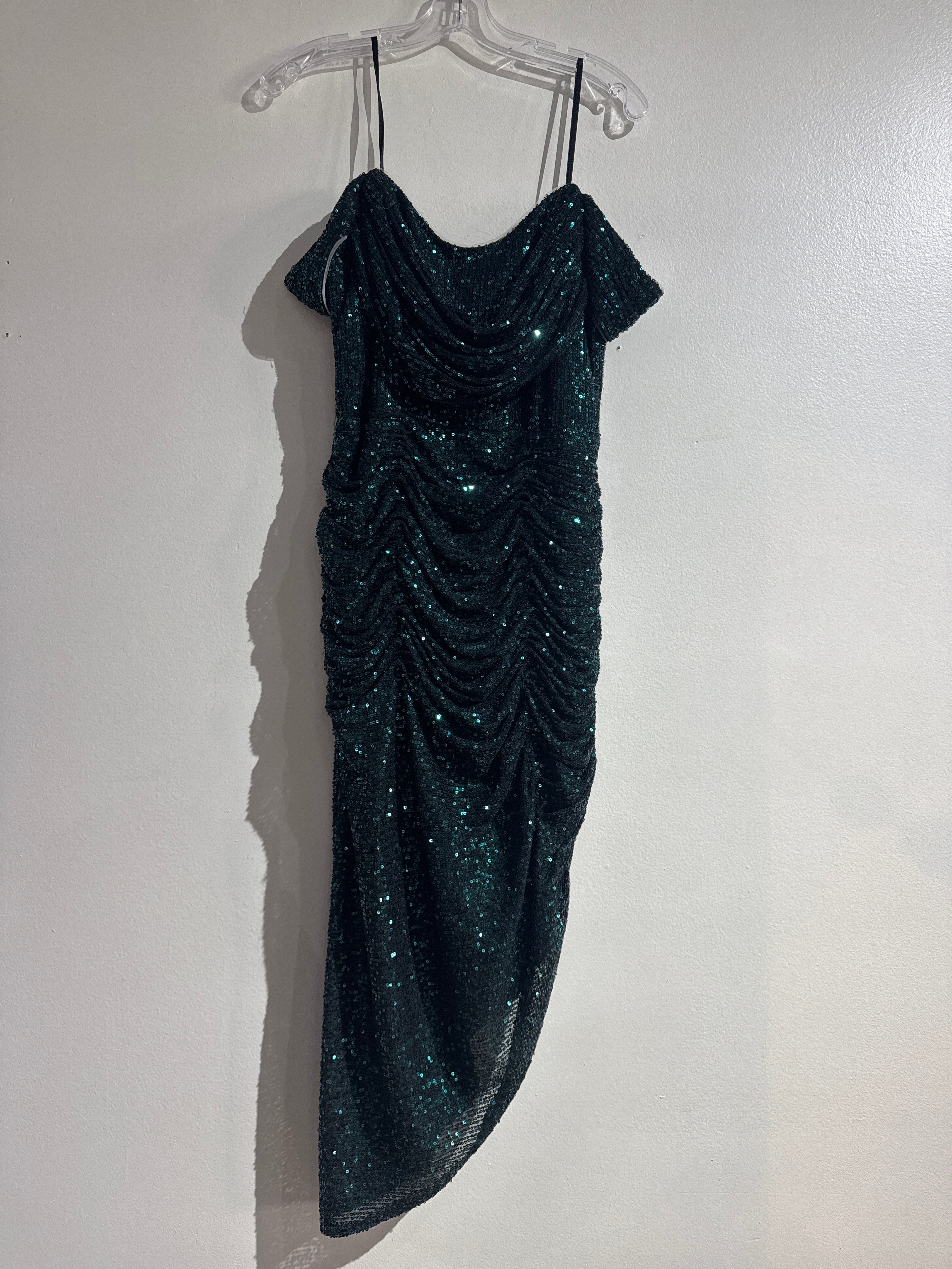 Deep Green Sequin Dress
