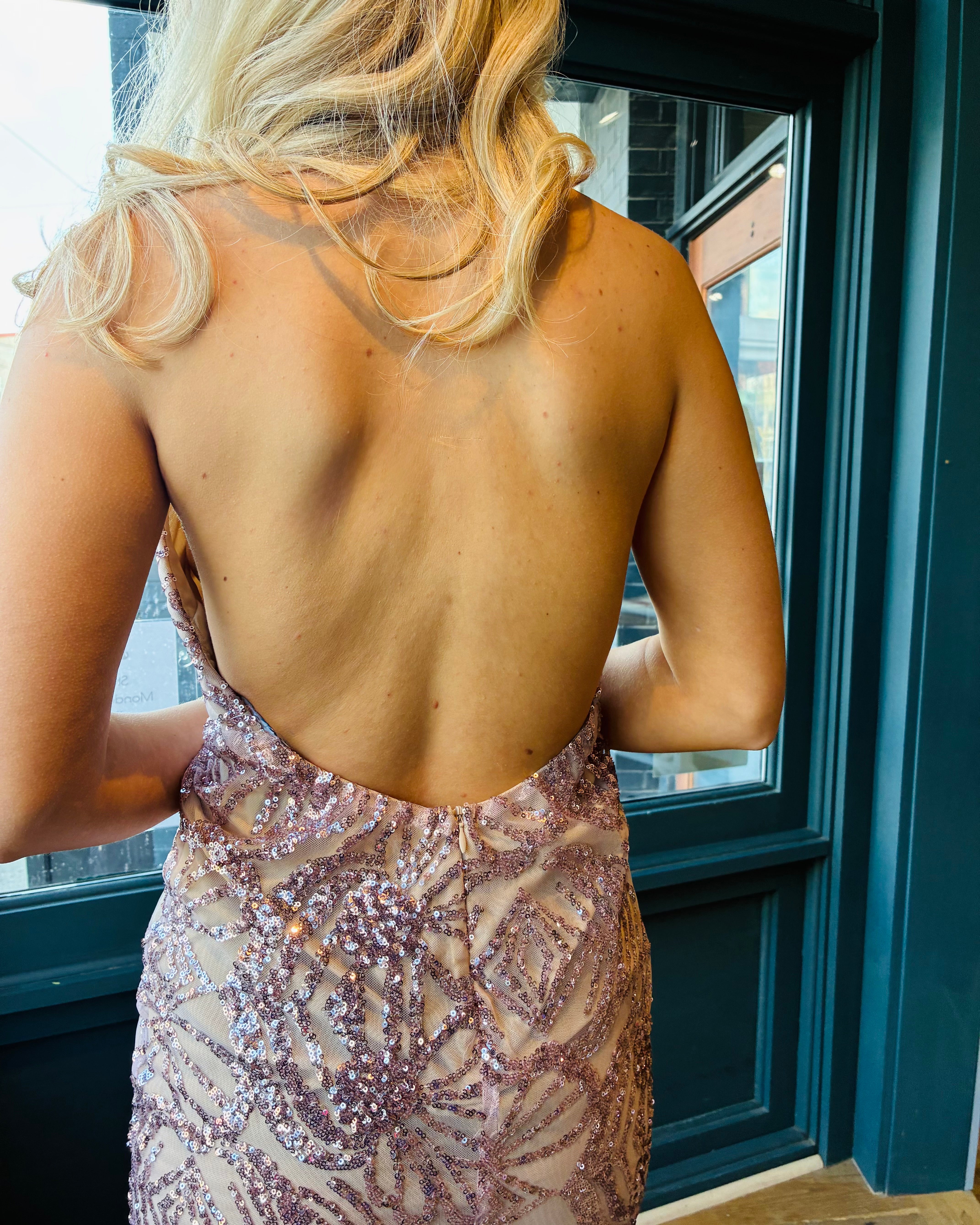 Rose Mini-To-Maxi Full Sequin Gown