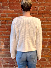 Load image into Gallery viewer, Cream Knitted Cardigan