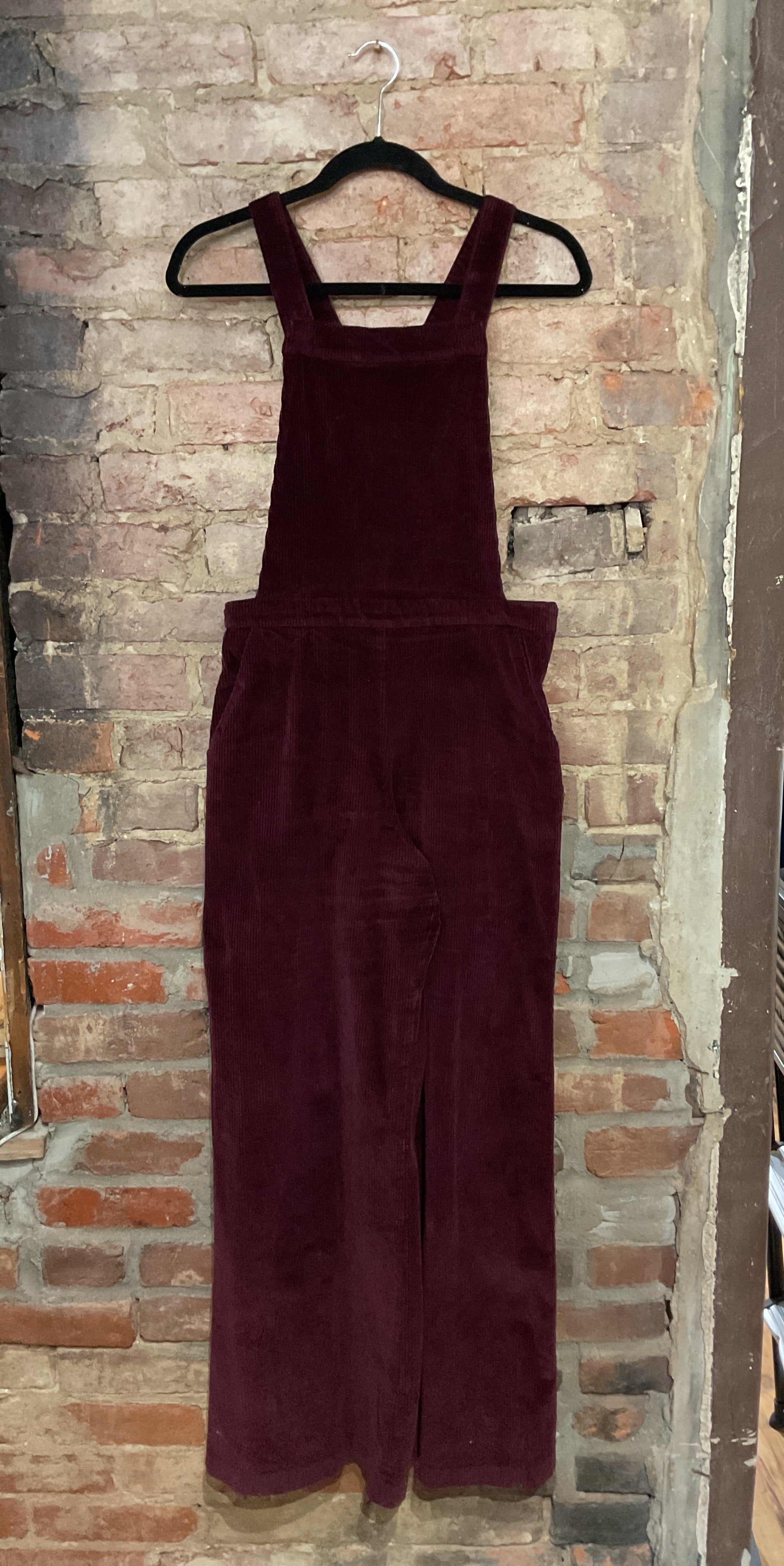 Burgundy Corduroy Overalls