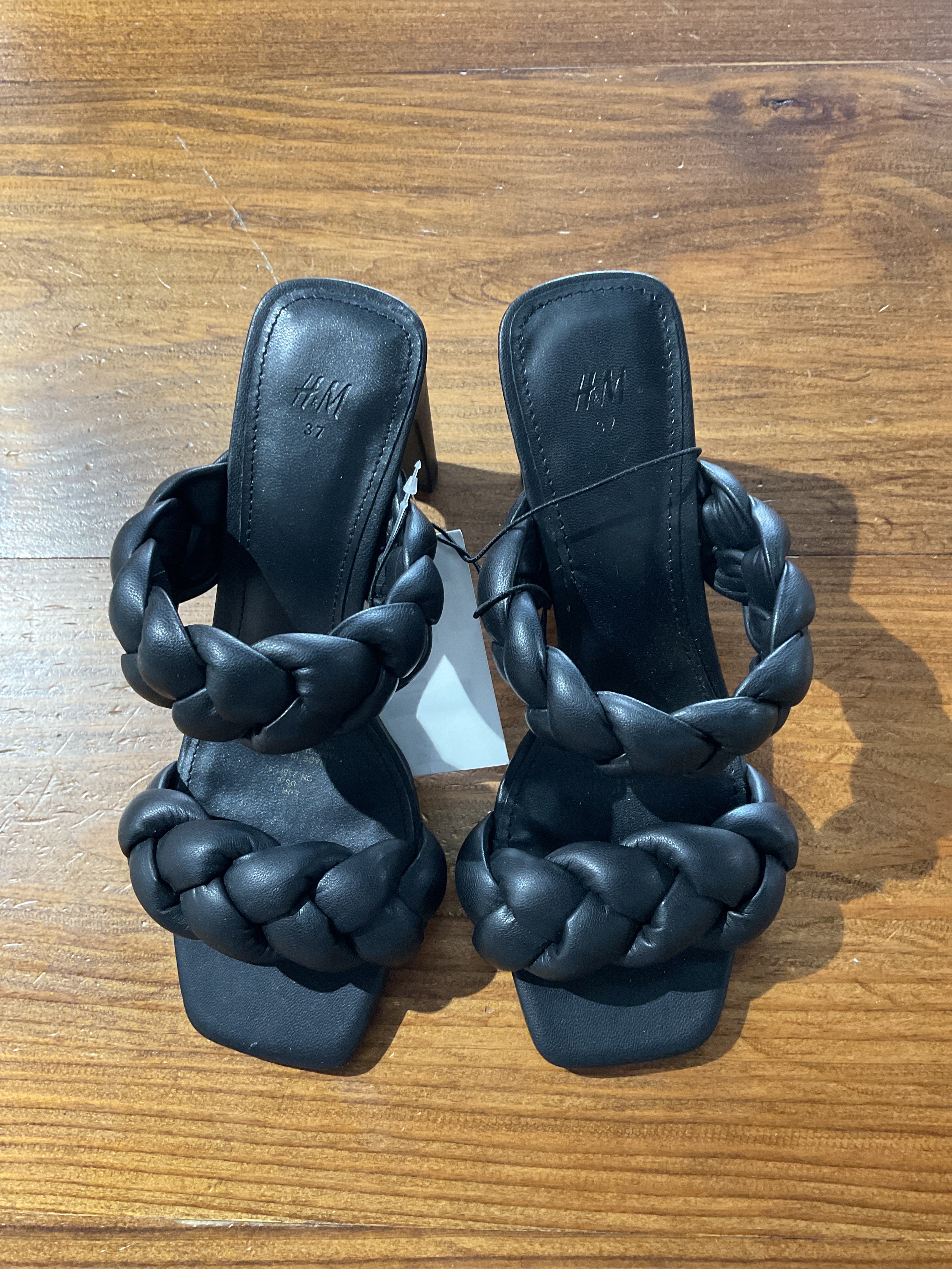 NWT Black Strappy Heels