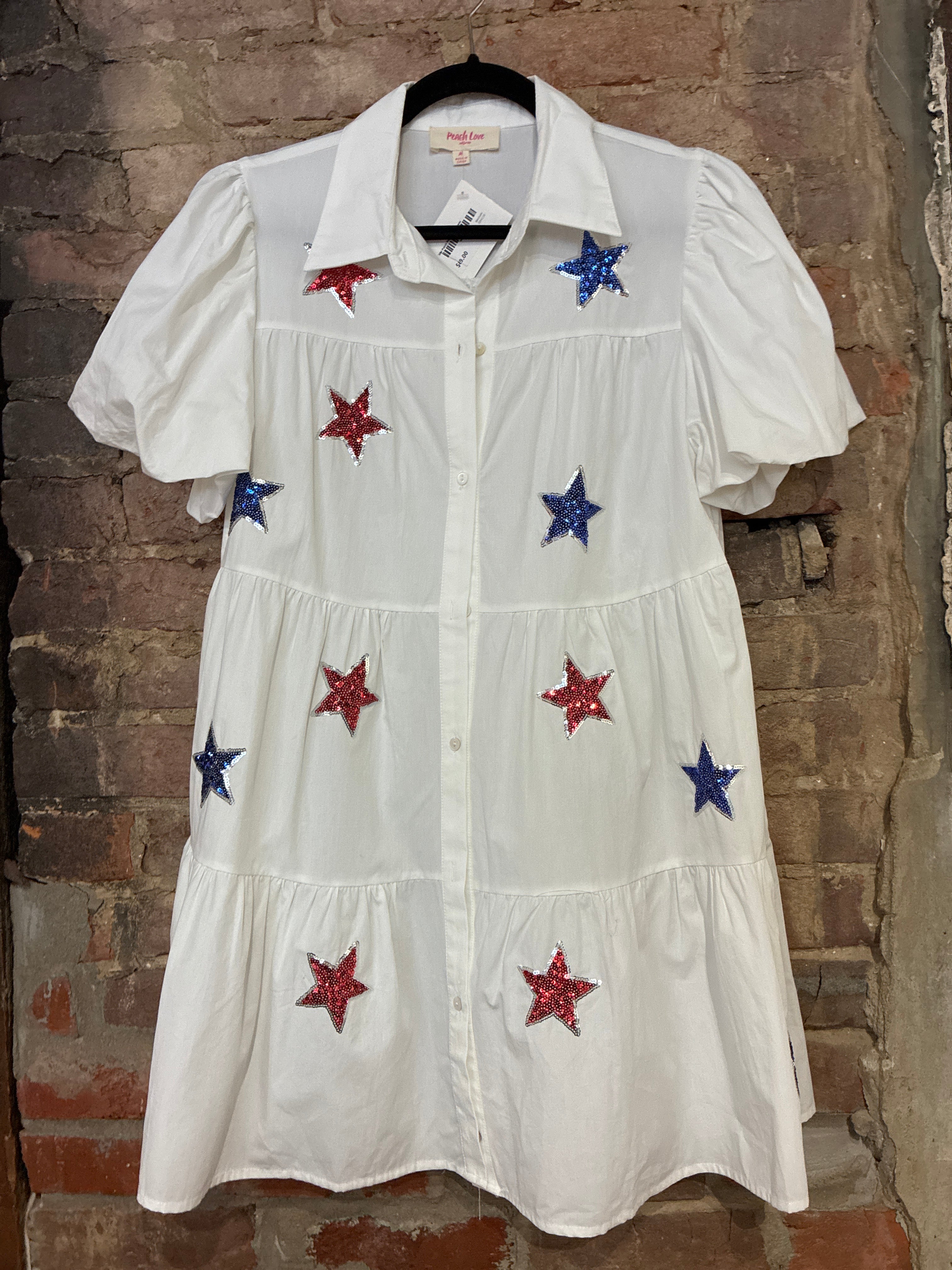 NWT Red, Blue & Stars Dress - M