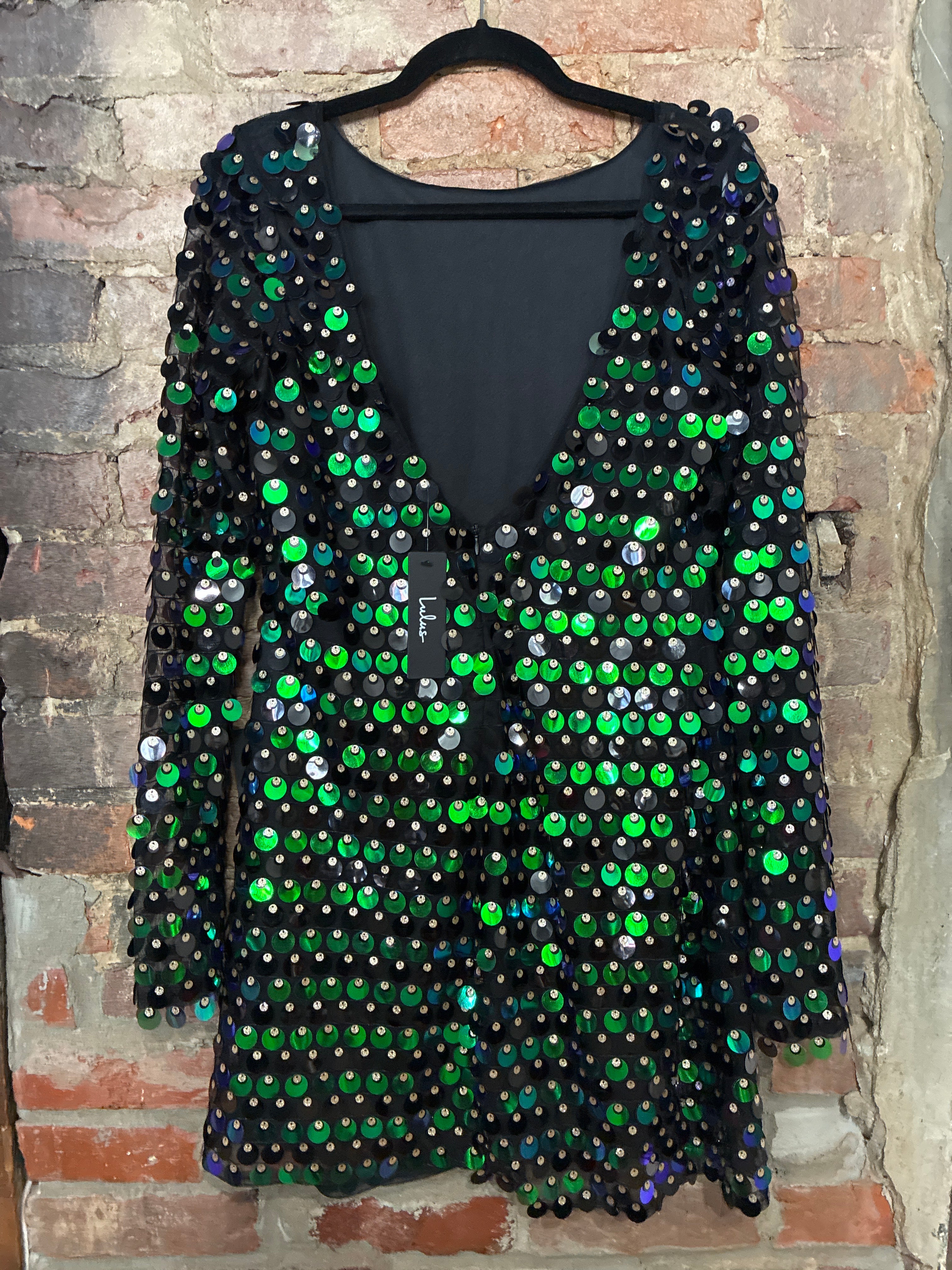 Lulu’s Long Sleeve Sequin Mini L