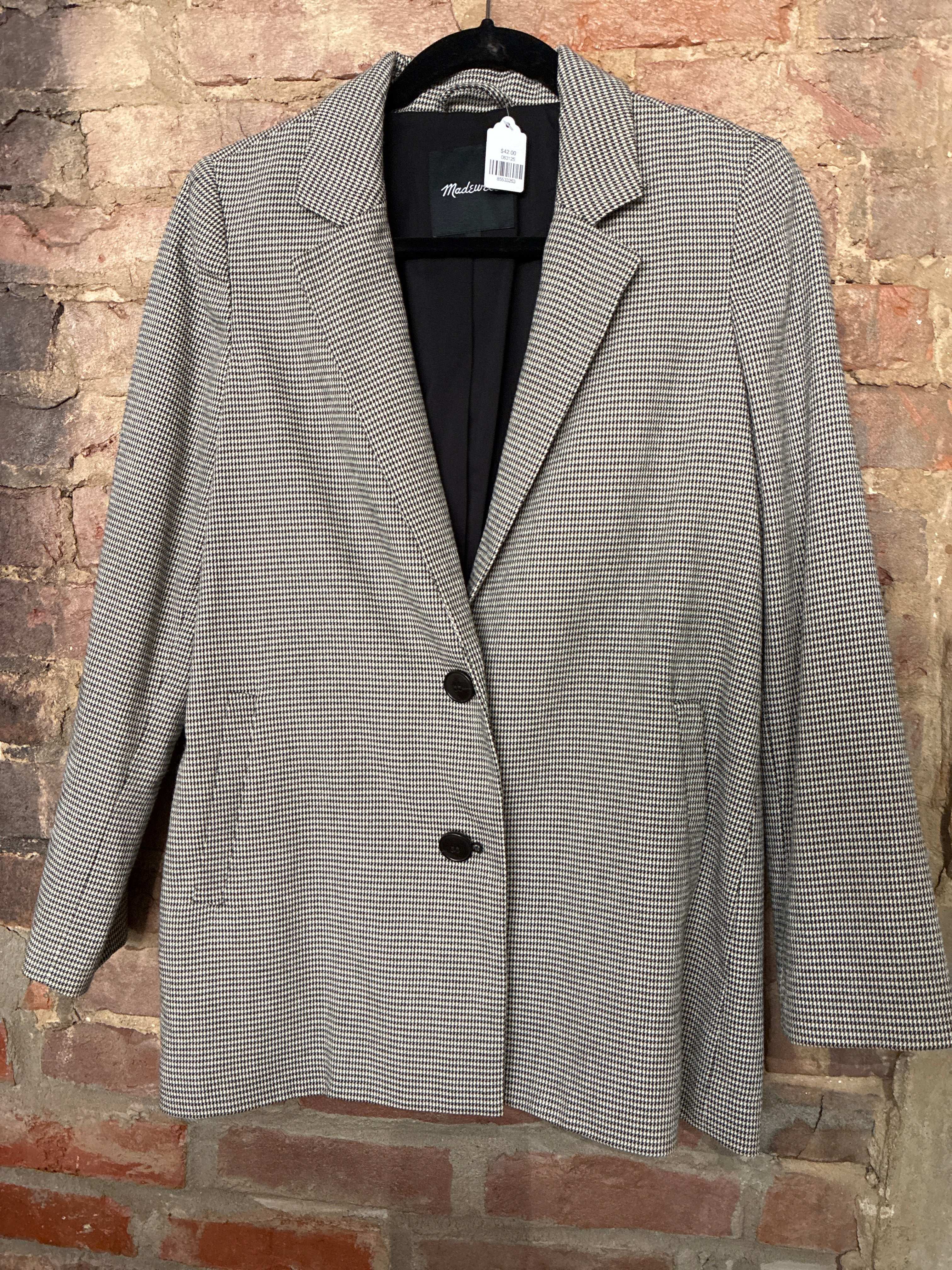 Madewell Houdstooth Blazer