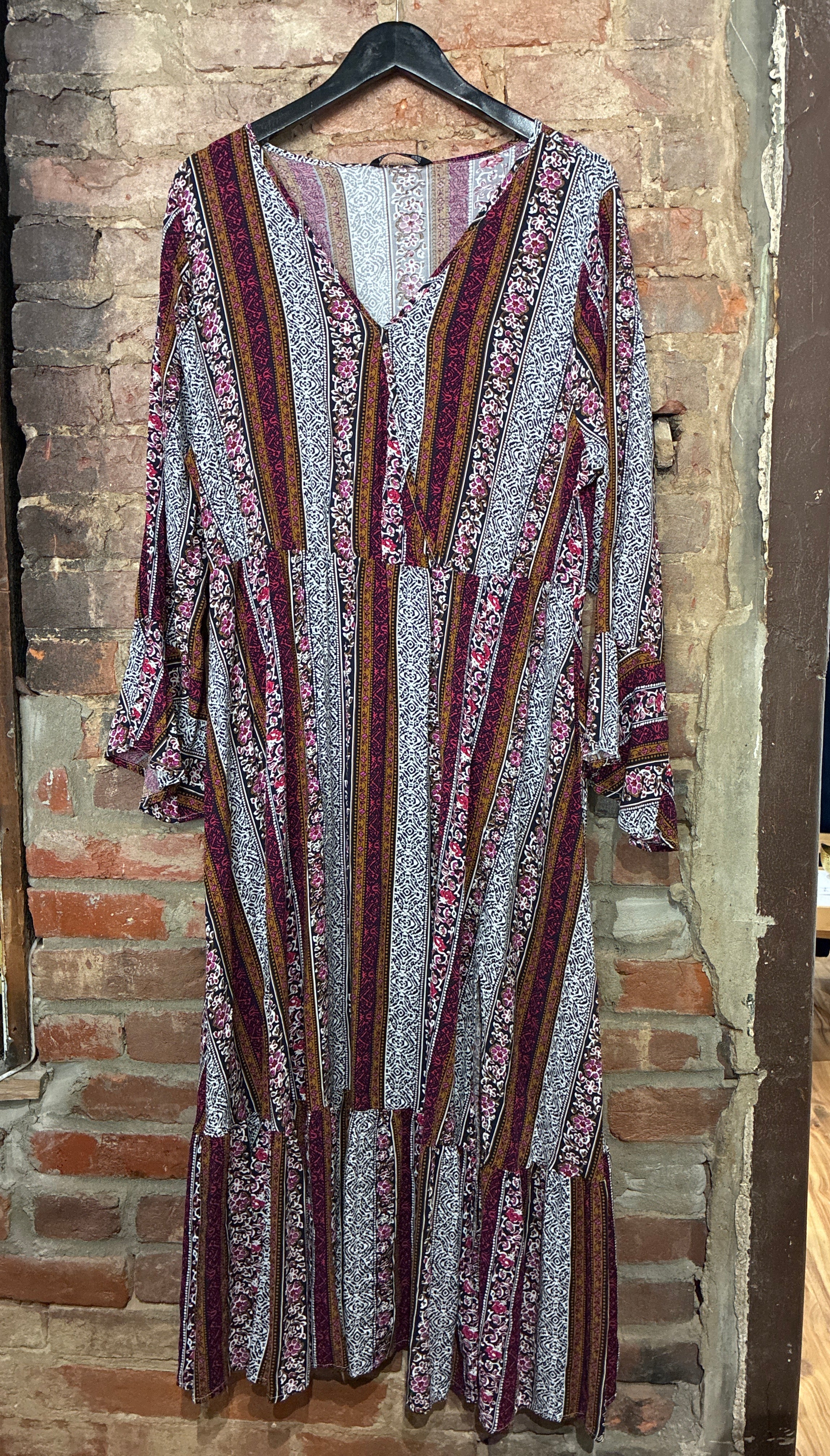 Bohemian Print Midi Dress - 18/20