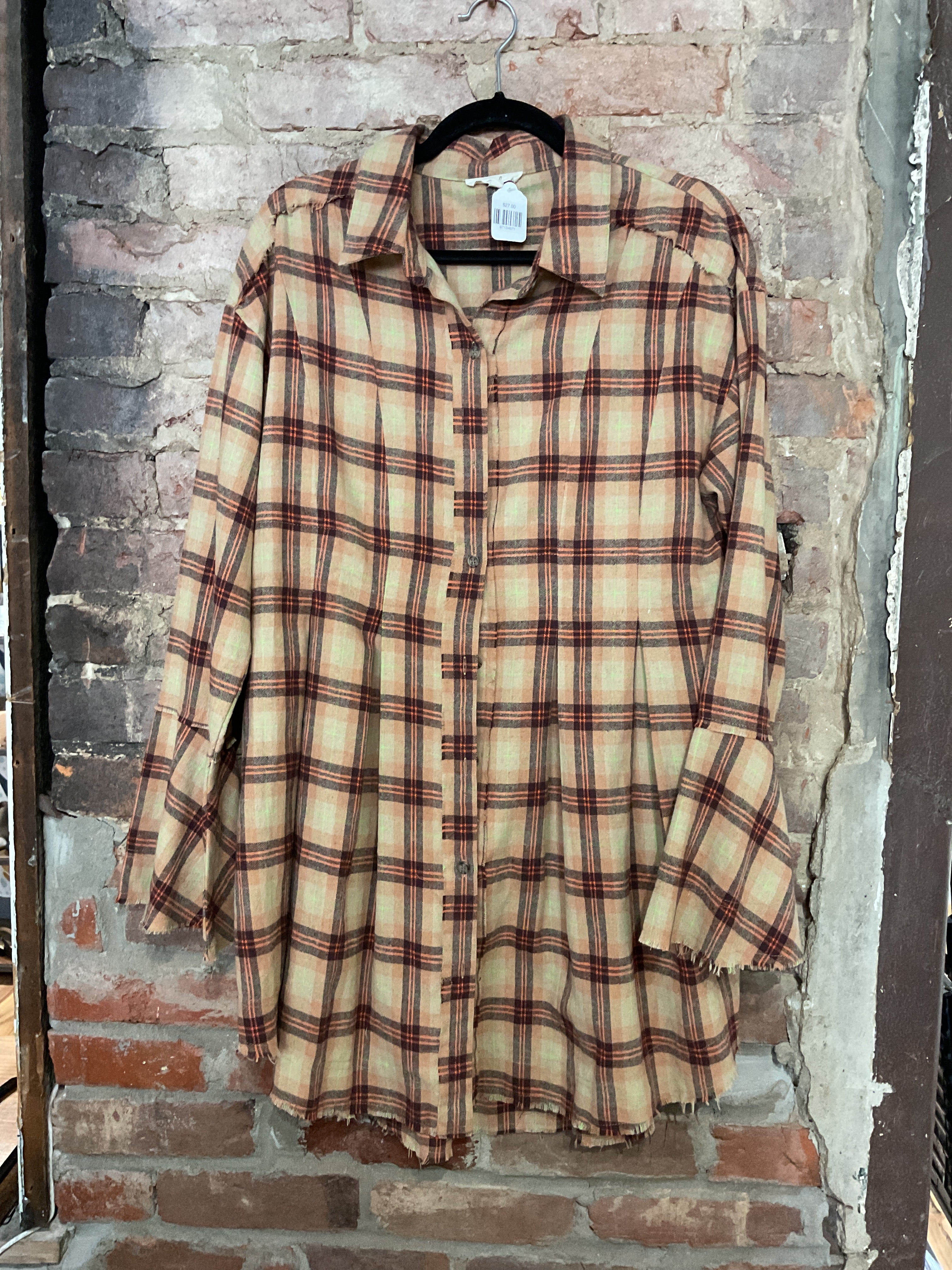 Easel Plaid Tunic Dress
