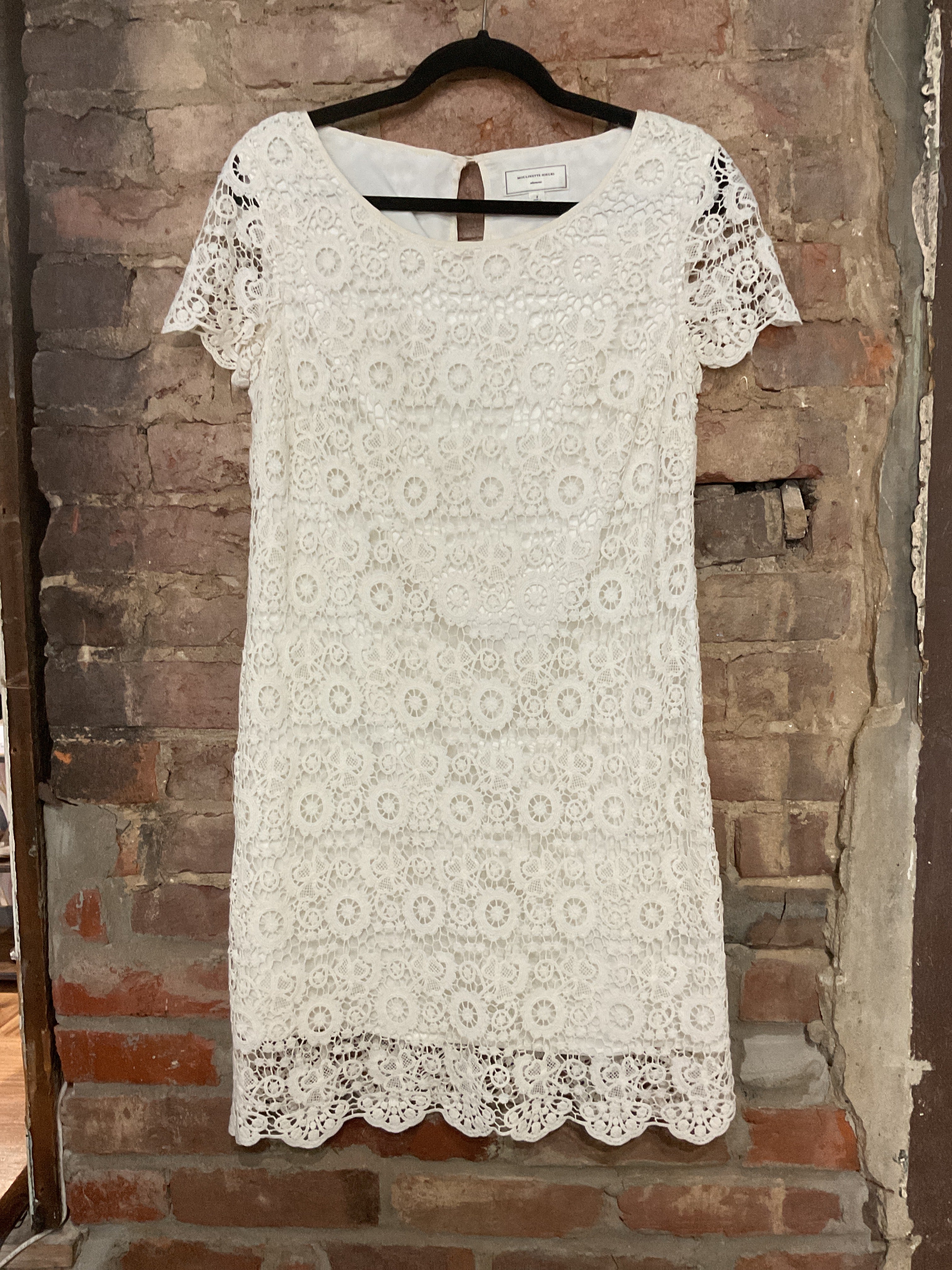 White Lace Midi Dress