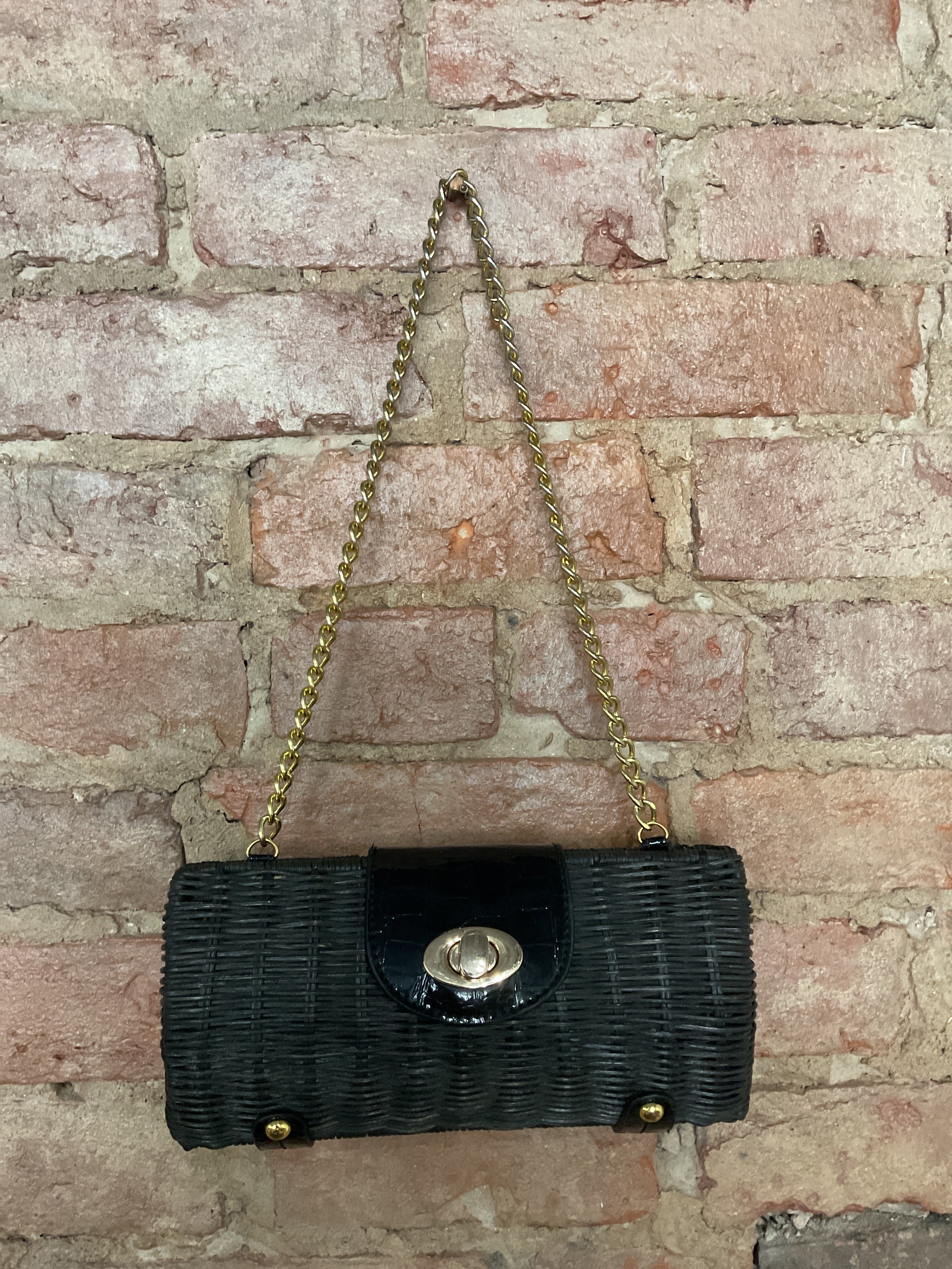 Black Wicker Bag