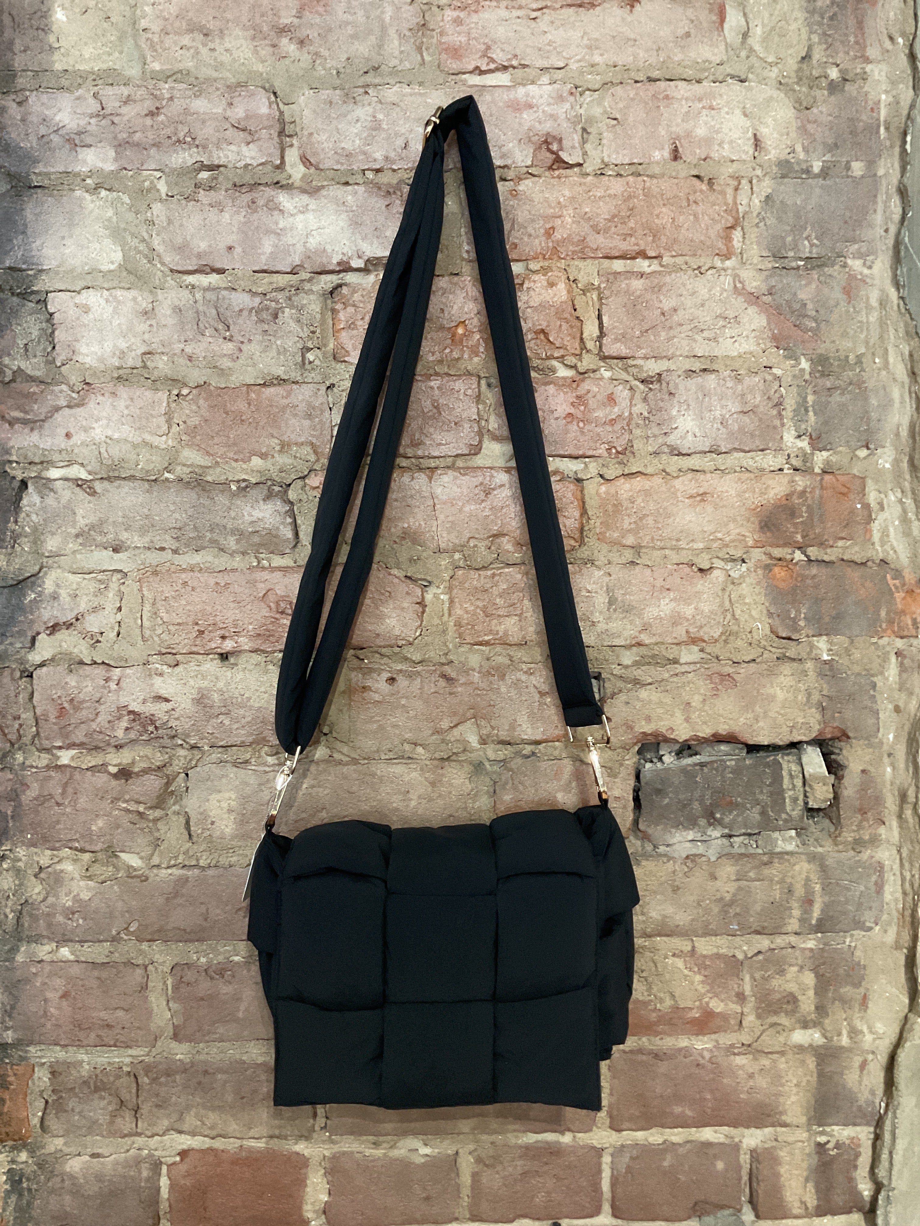 Black Quilted Crossbody Bag