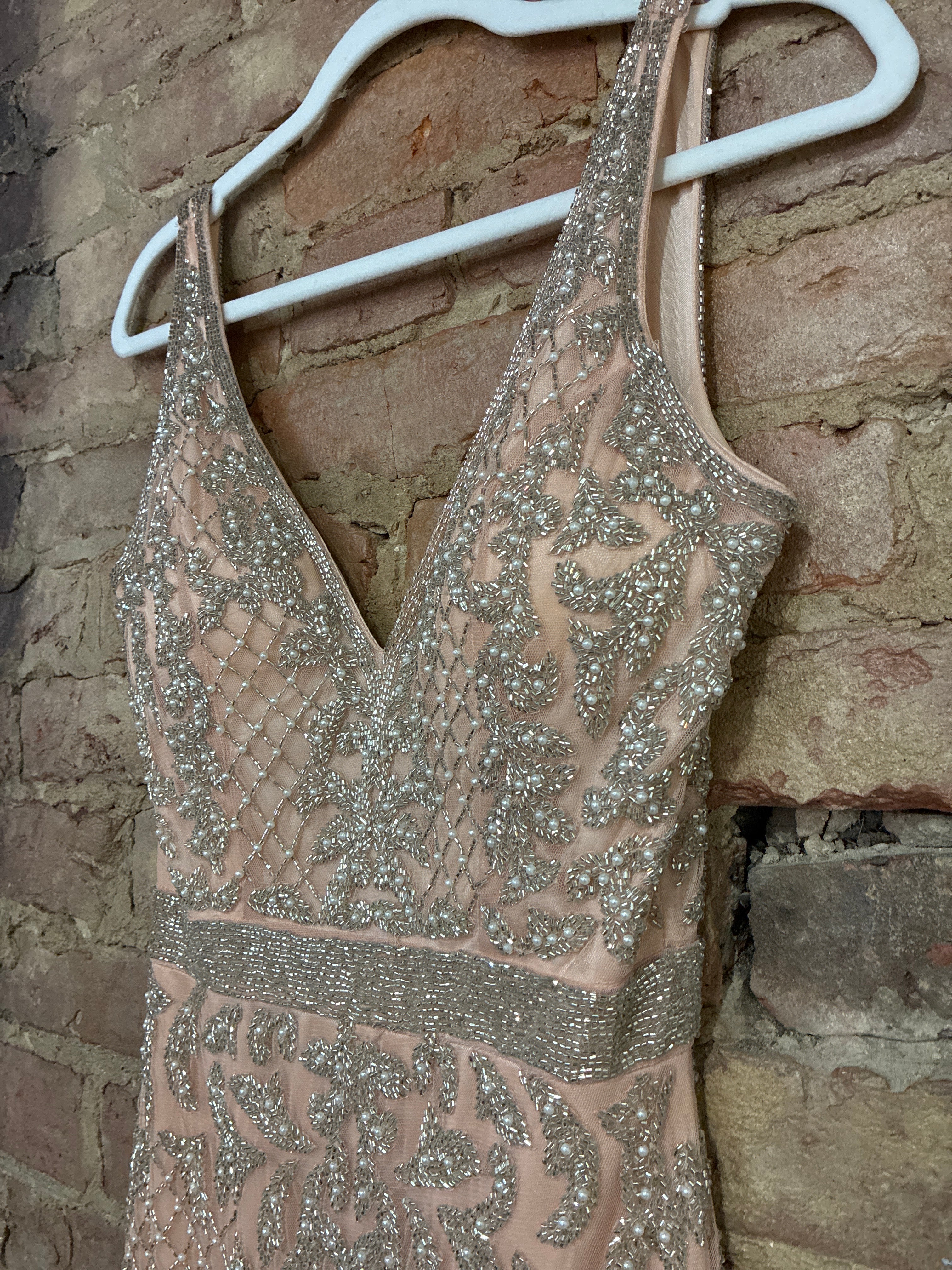 Primavera Blush & Silver Short Gown