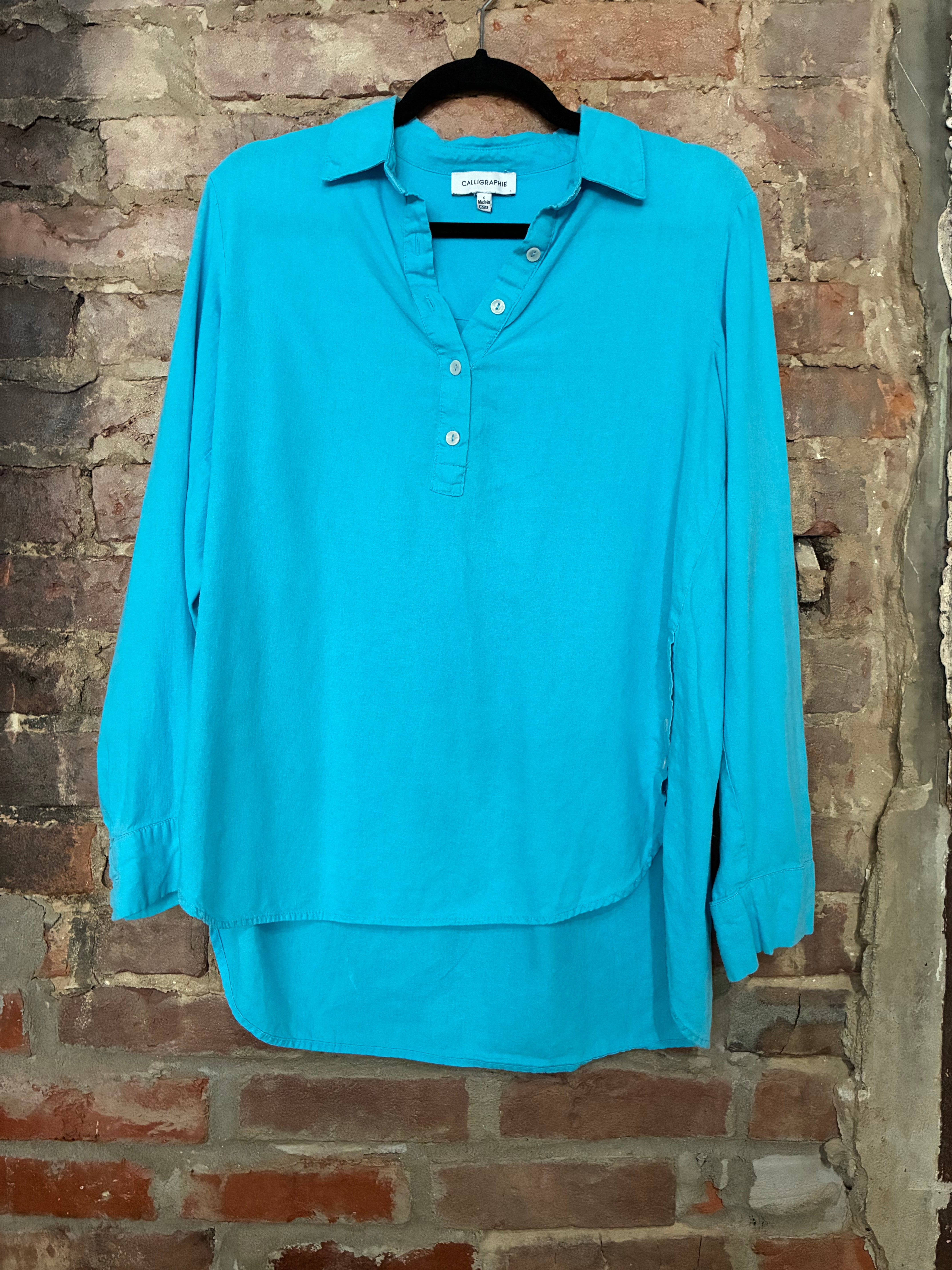 Calligraphie Sky Blue Shirt