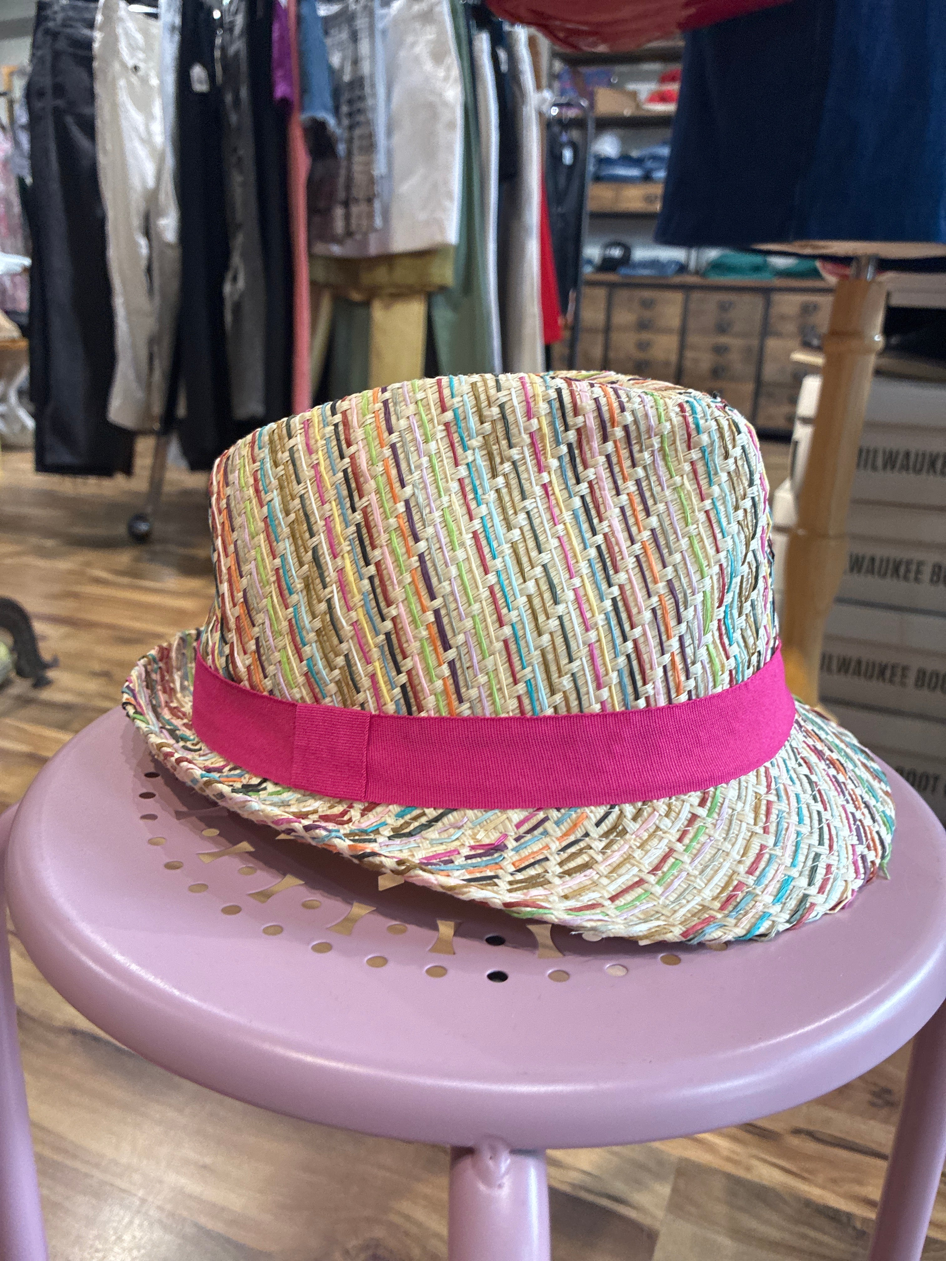 Woven Pastel Fedora