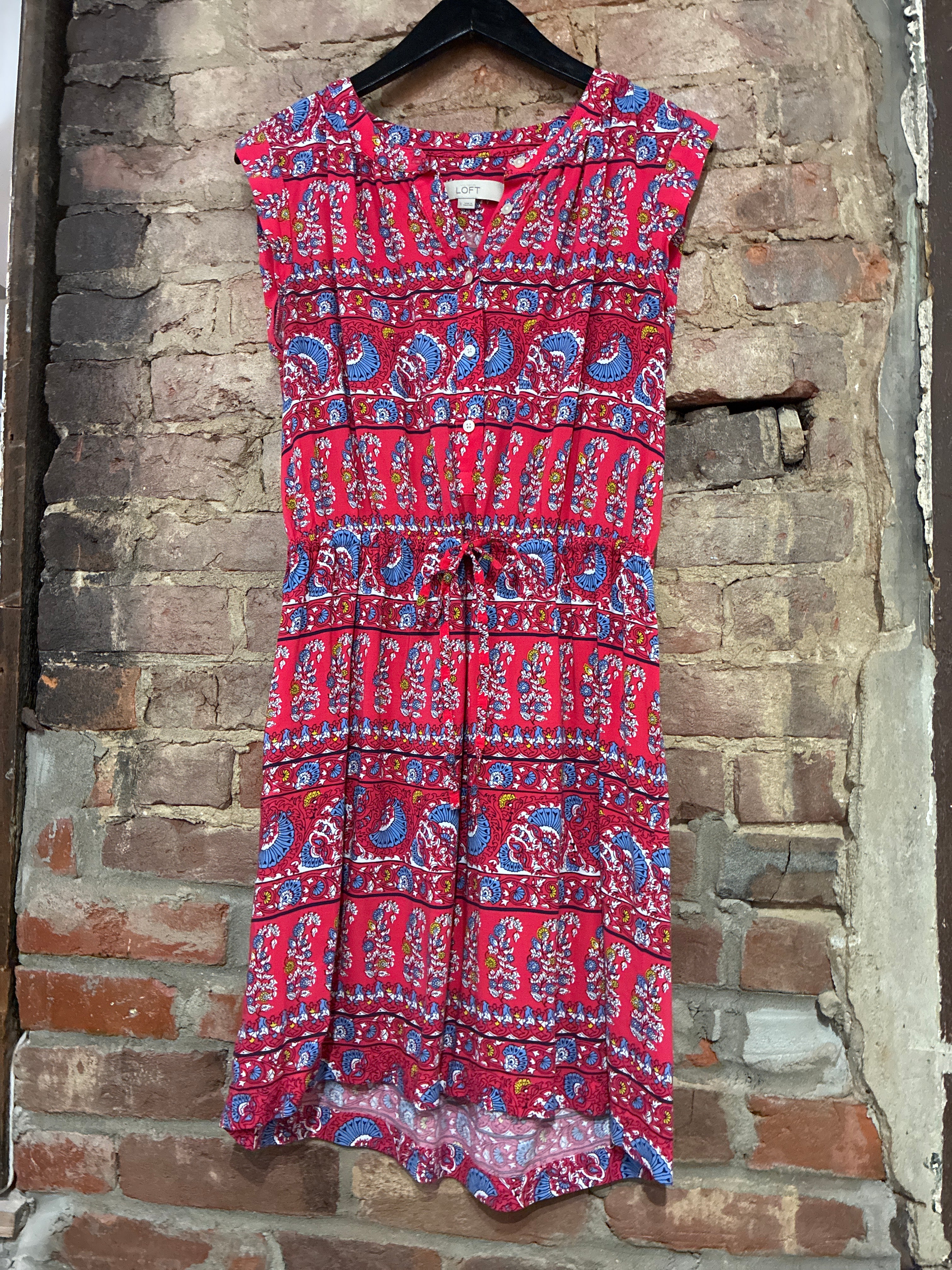 LOFT Red Floral Paisley Dress – Six Sisters Boutique-NULU LOFT Red Floral Paisley Dress – Six Sisters Boutique-NULU