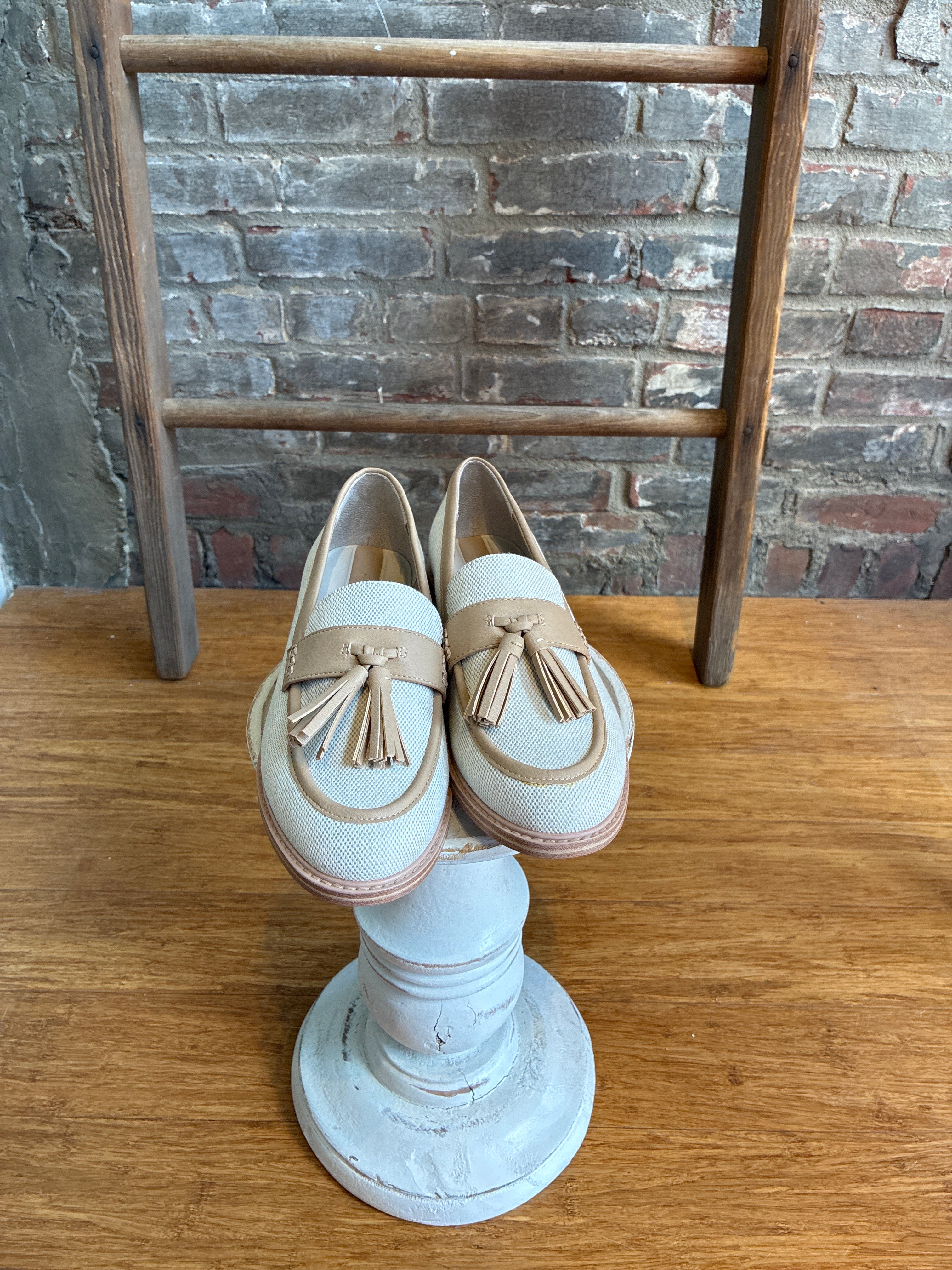 Franco Sarto Nude Tassel Loafers - 8