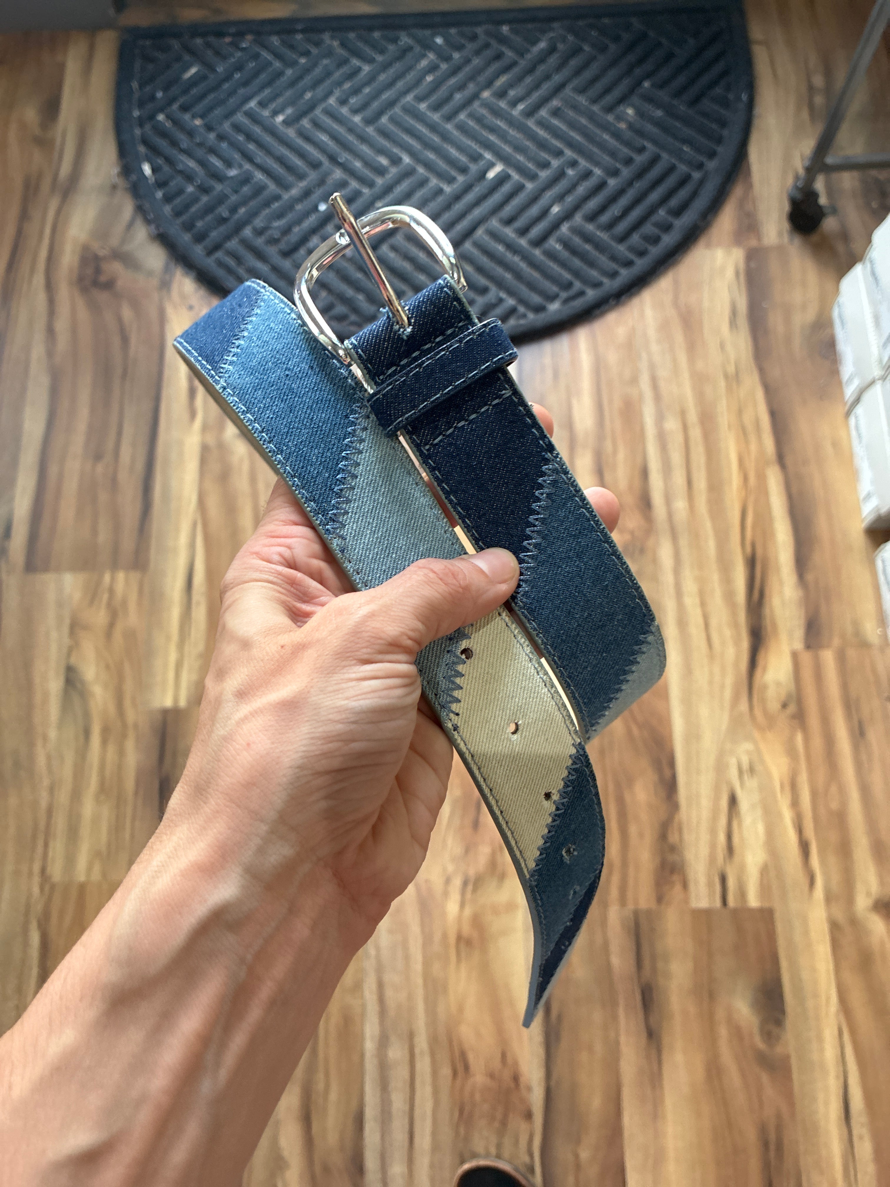 Denim Patchwork Belt