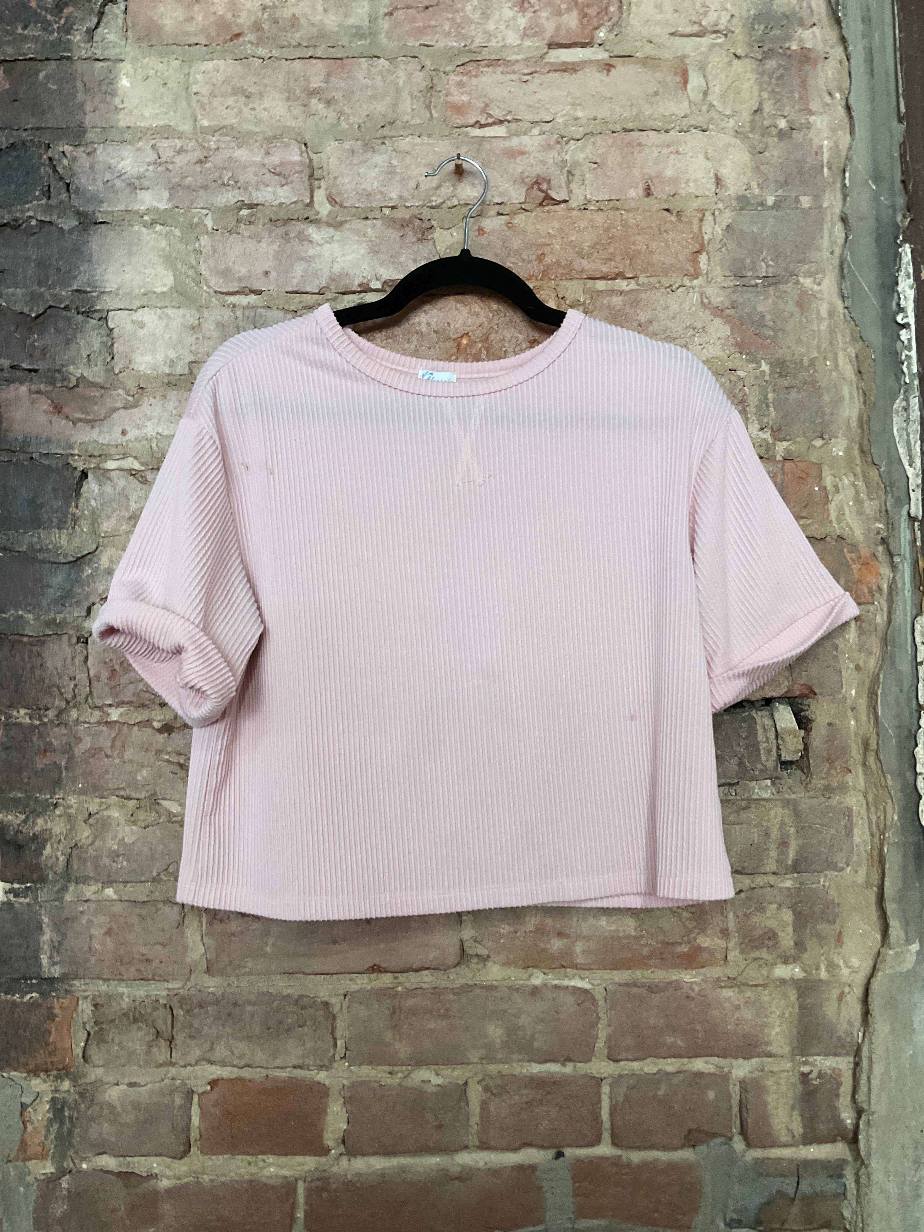 Pink Ribbed Shirt