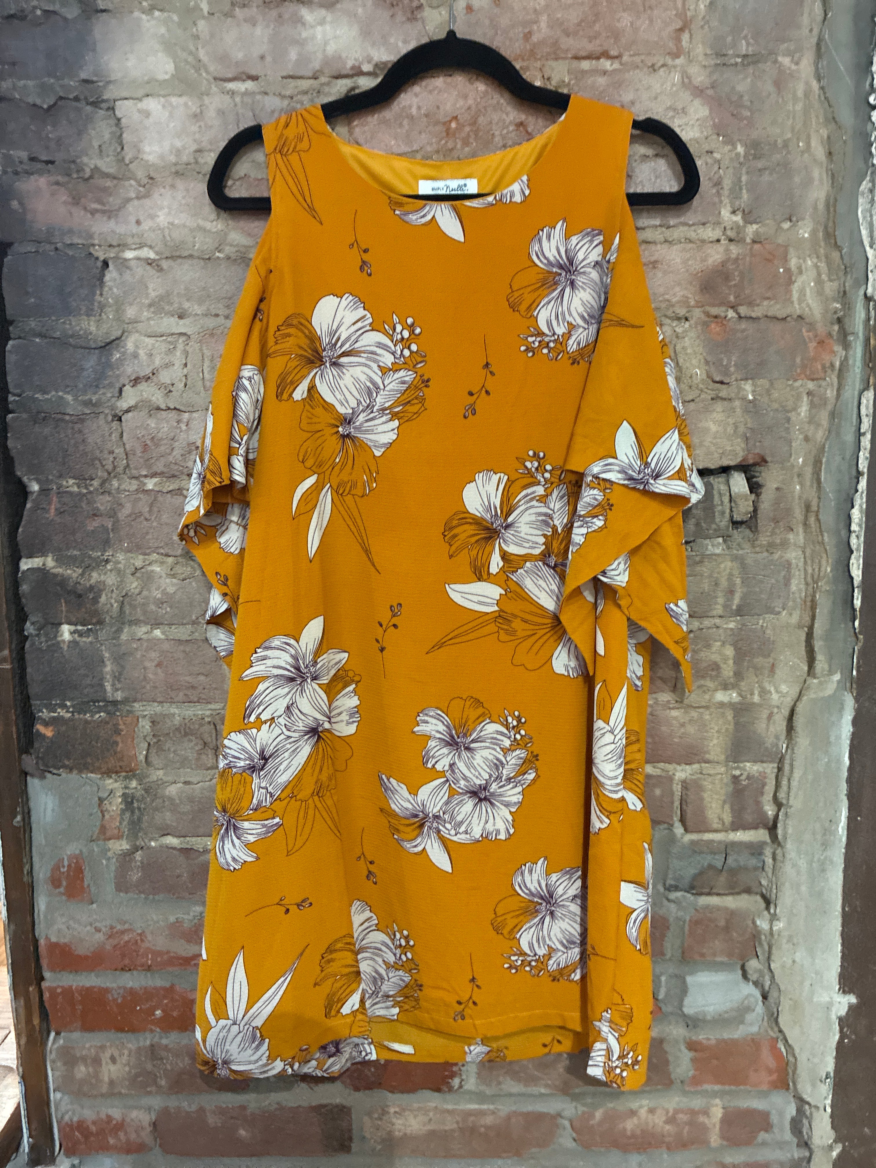 Burnt Orange Floral Tank Dress
