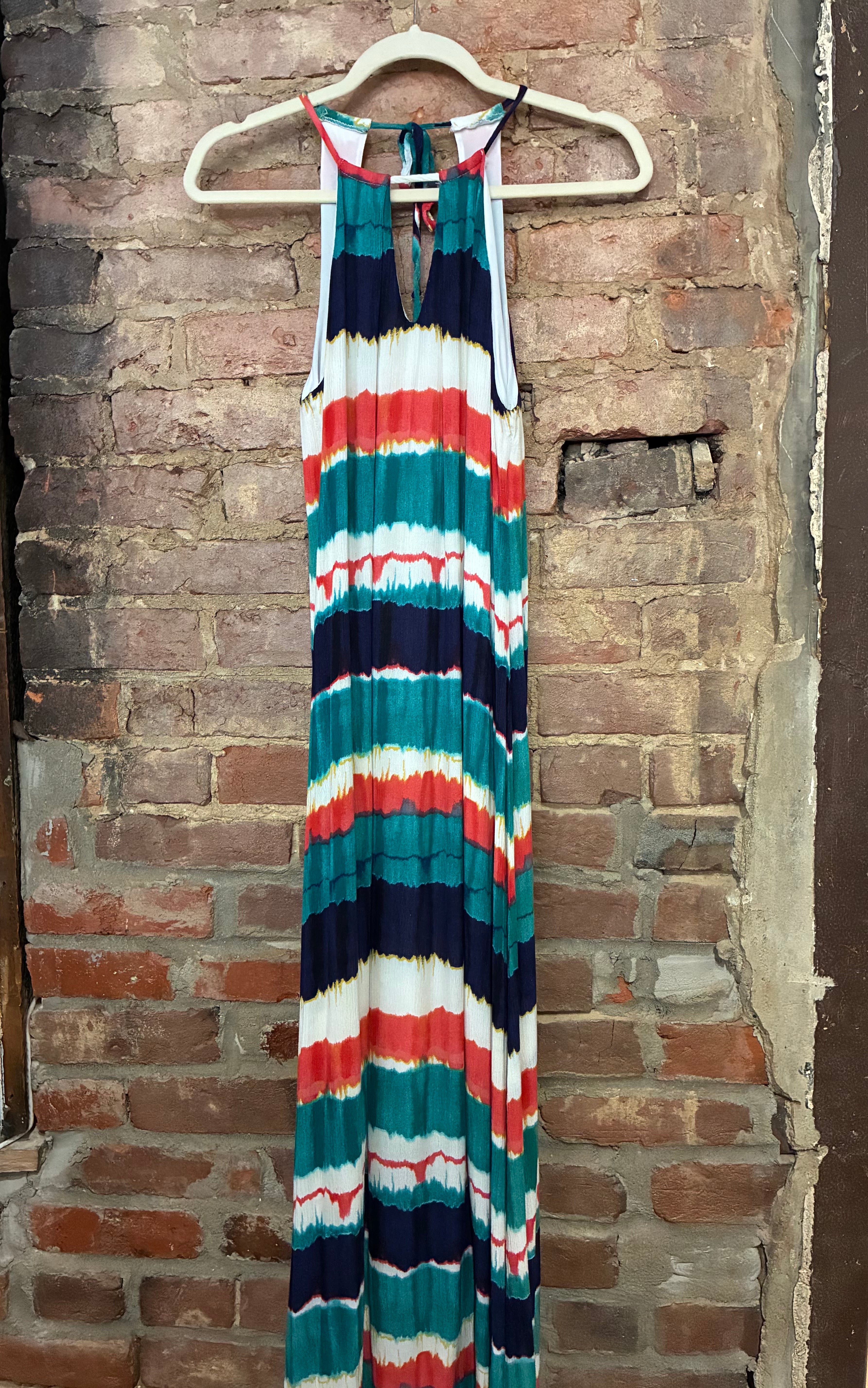 High Neck Dip Dyed Maxi