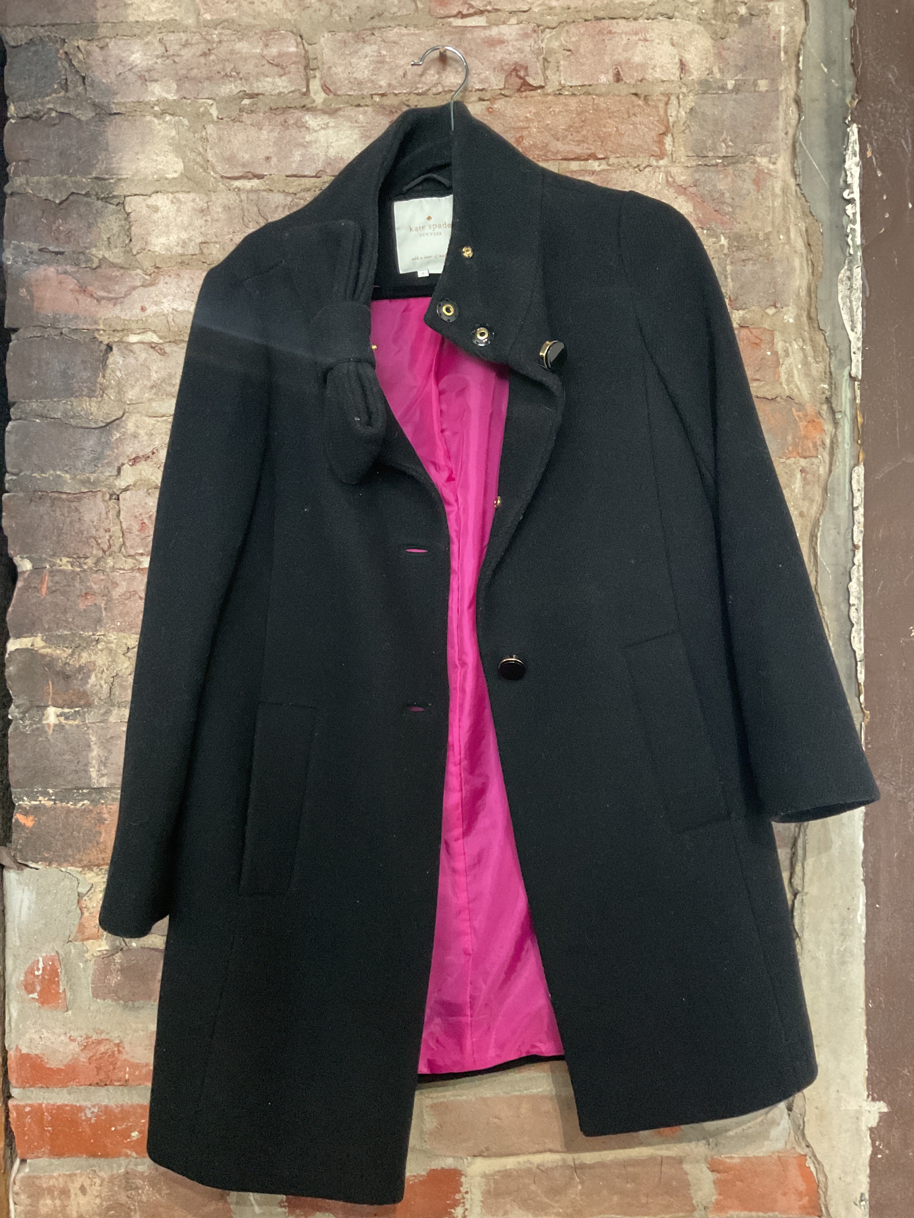 Kate Spade Bow Neck Wool Coat
