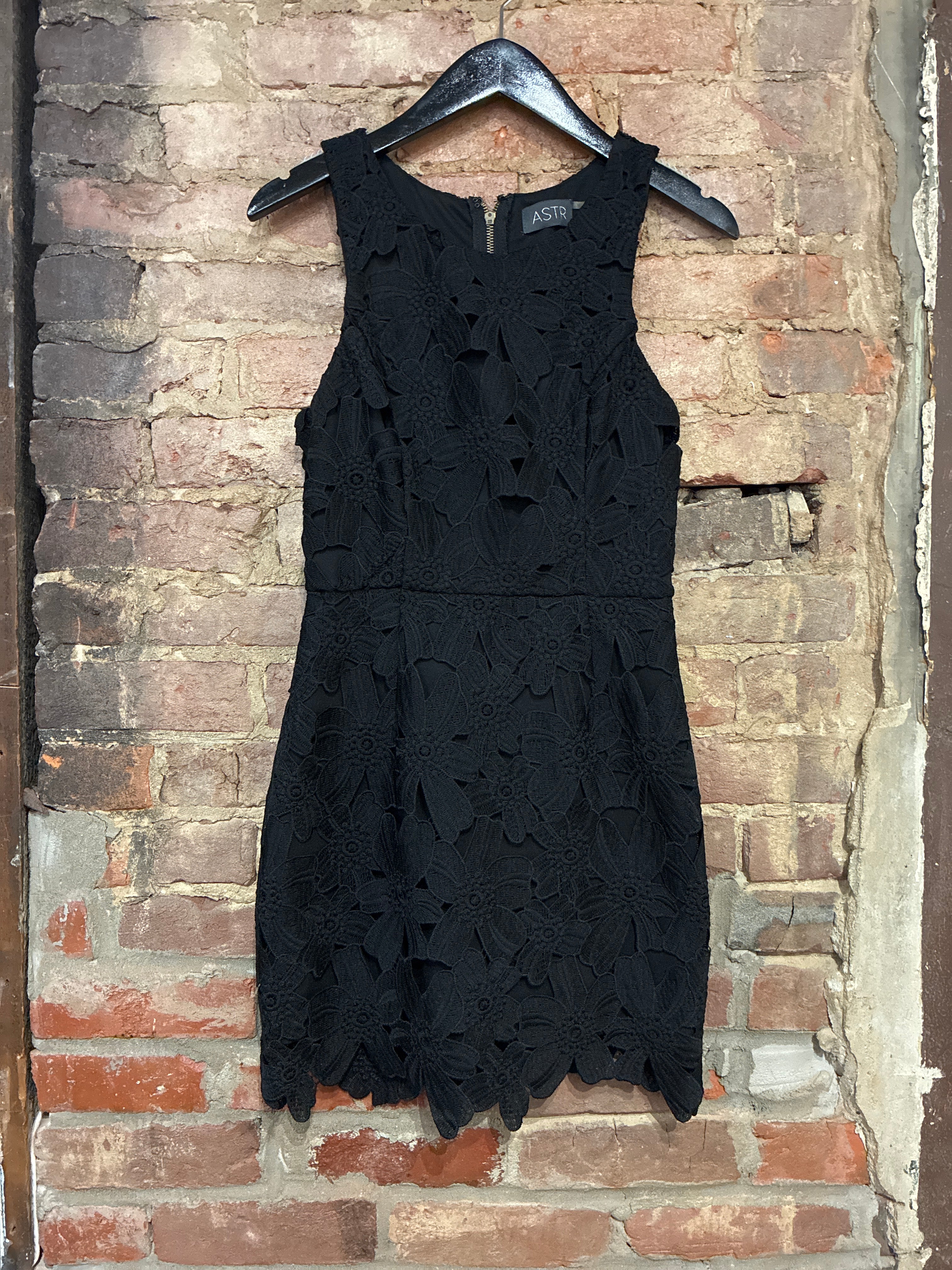 ASTR Black Lace Mini Dress Six Sisters Boutique-NULU ASTR Black Lace Mini Dress Six Sisters Boutique-NULU