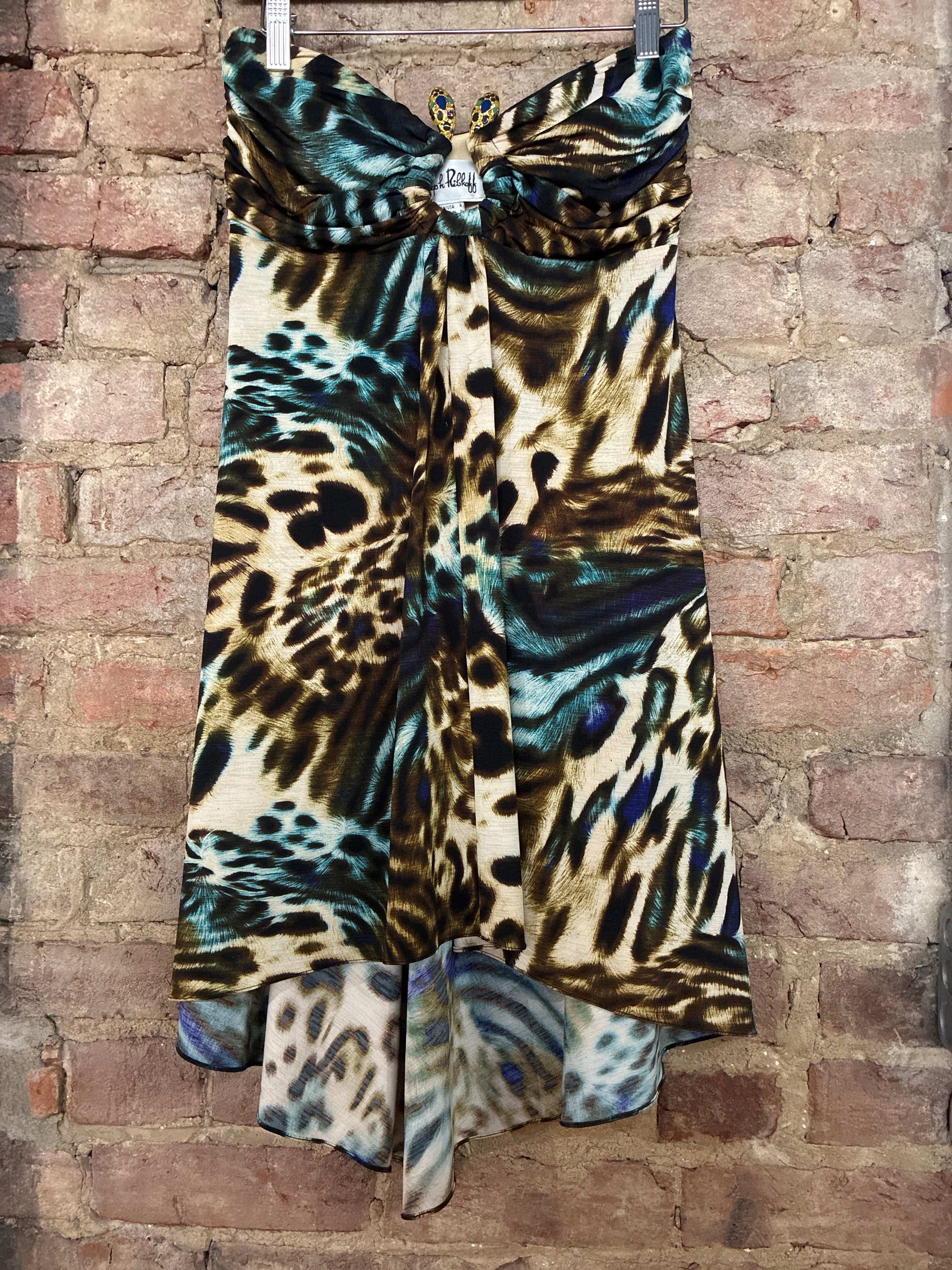 Snake Strapless Dress