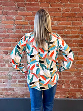 Load image into Gallery viewer, Abstract Print Long Sleeve Top