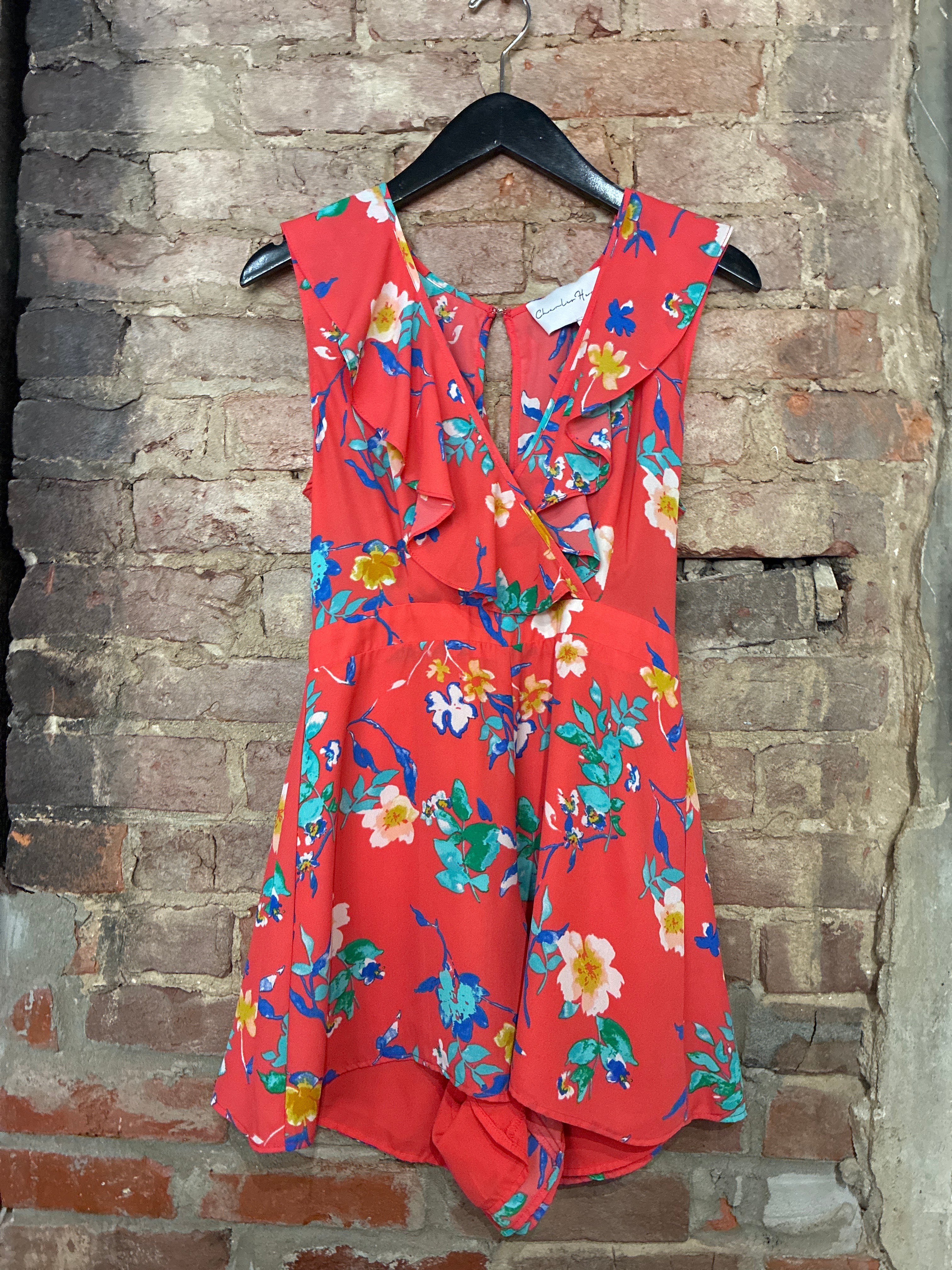 Coral Tropical Romper