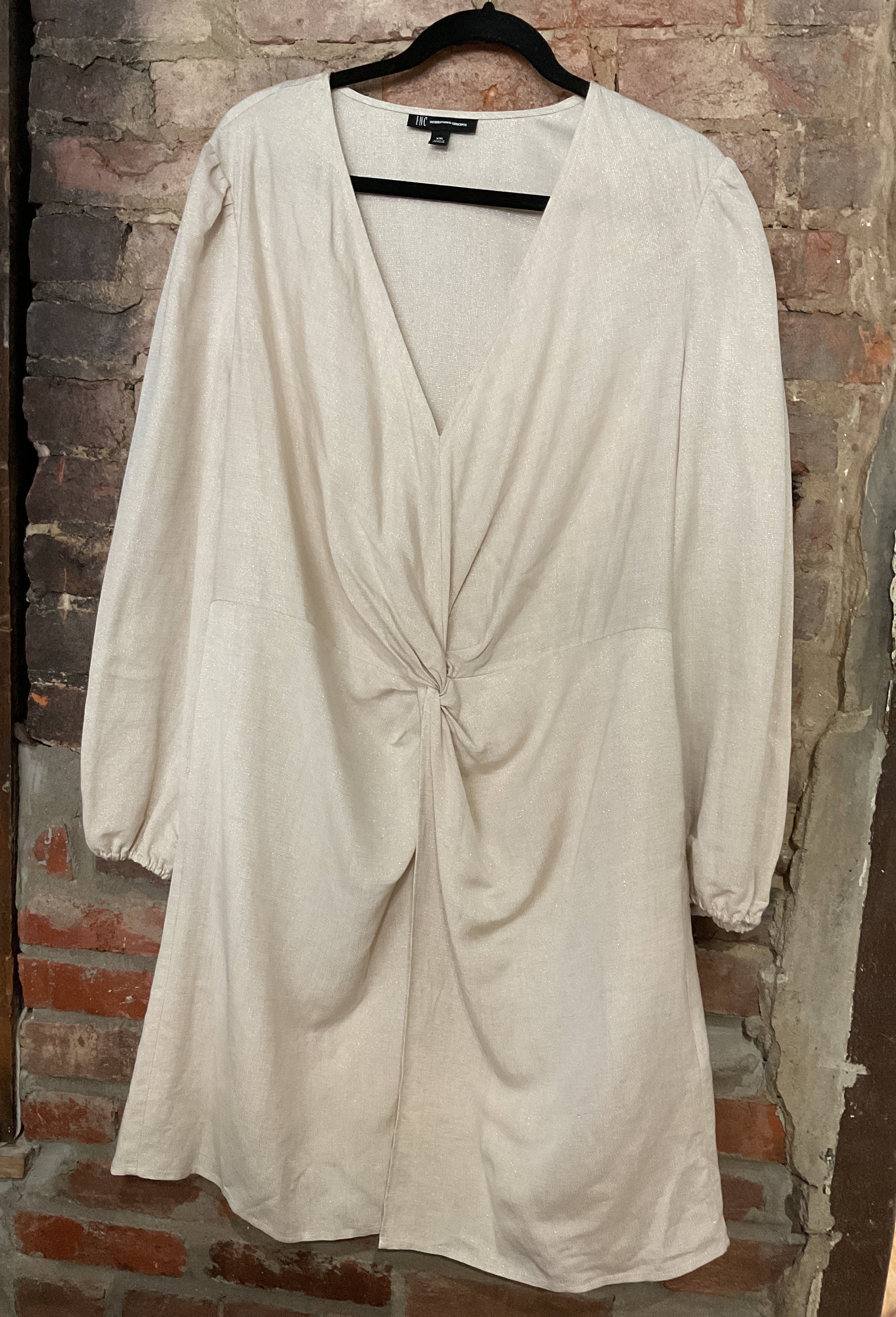 INC Shimmer Twist Linen Dress - XXL